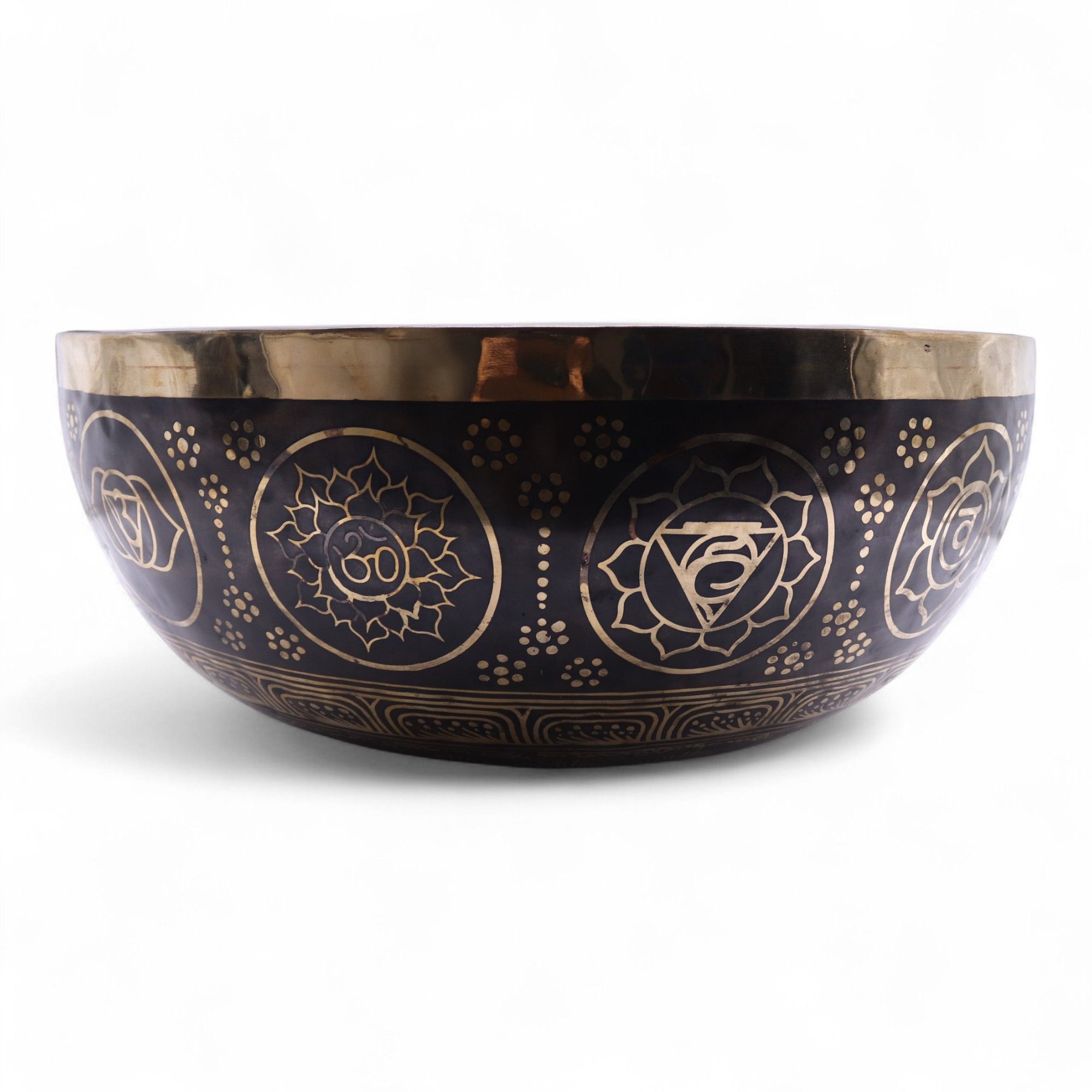 Engraved - Huge Vibrational Feet Standing Bowl - 50x20cm (10.7kg) - Image 5