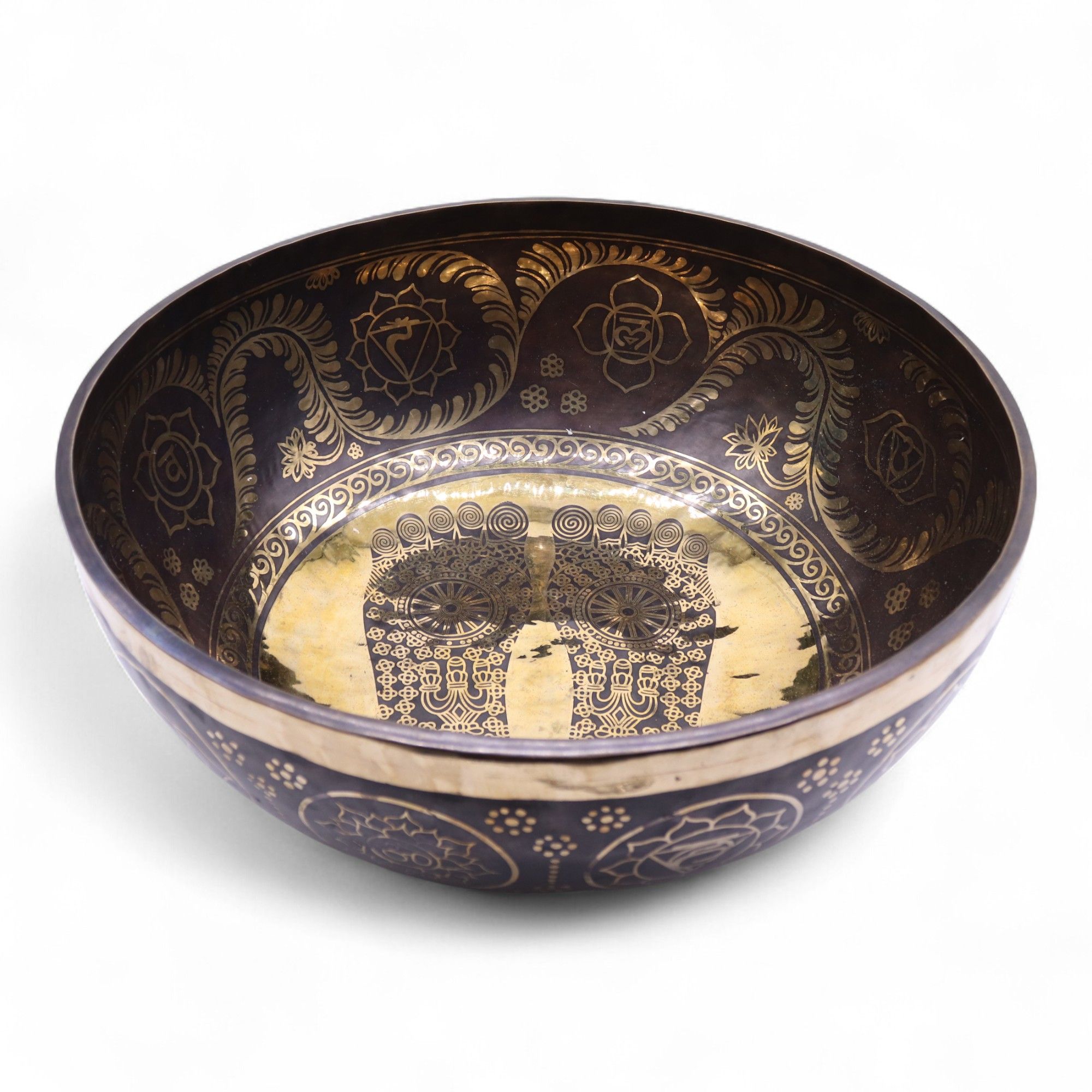 Engraved - Huge Vibrational Feet Standing Bowl - 50x20cm (10.7kg) - Image 2