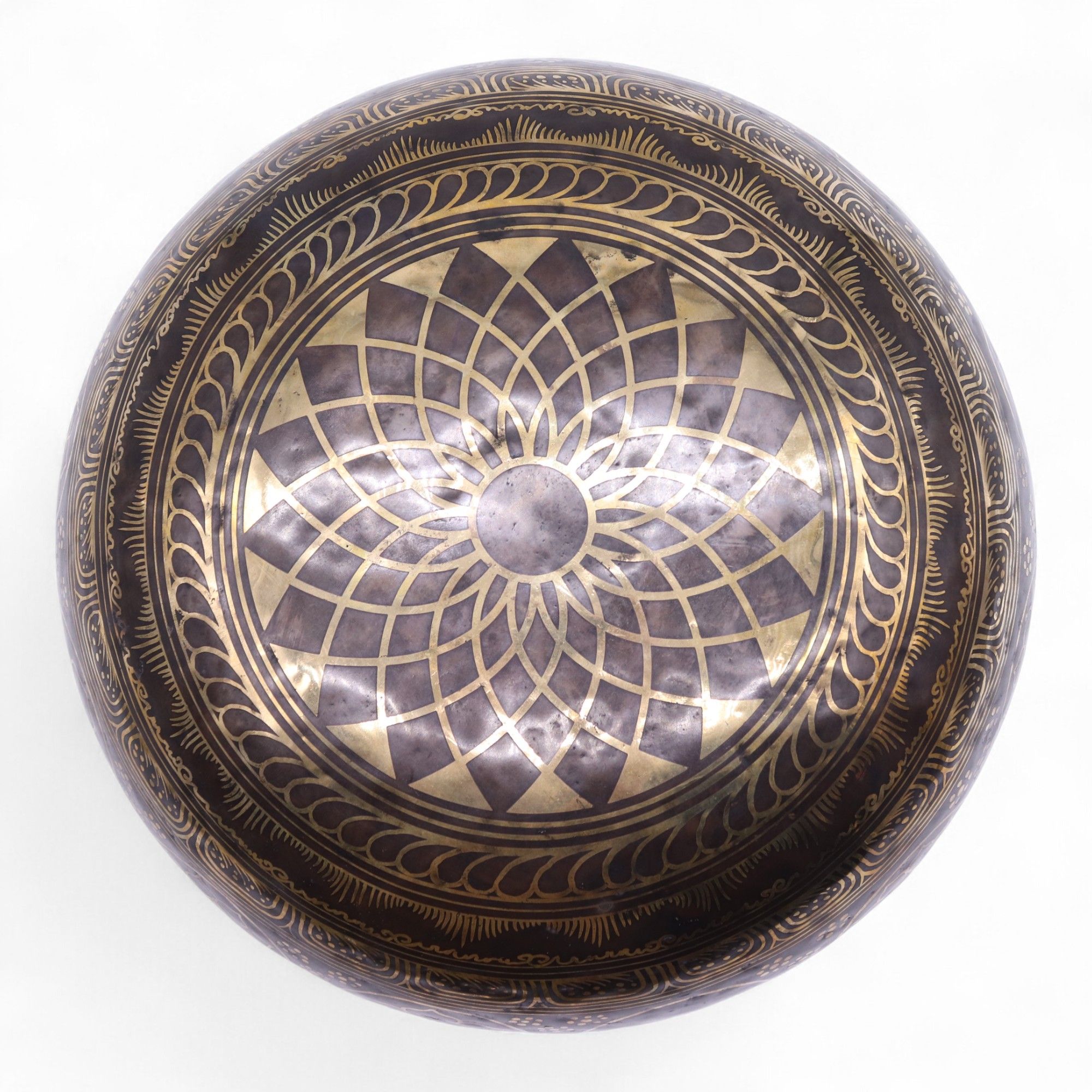 Engraved - Huge Vibrational Feet Standing Bowl - 50x20cm (10.7kg) - Image 6