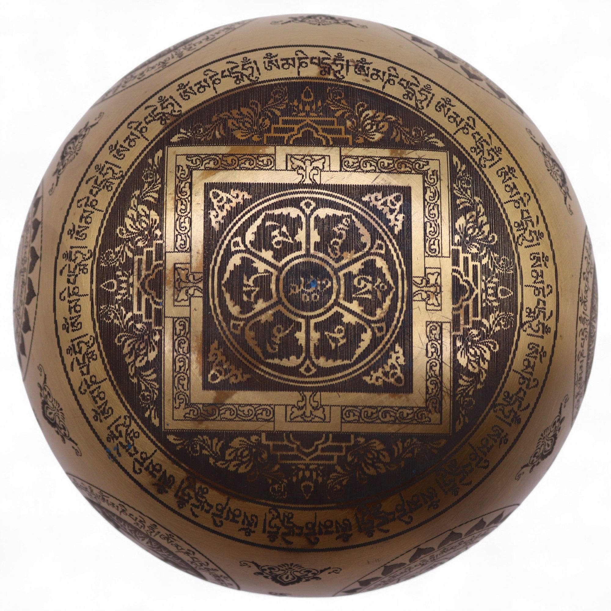 Pure Brass Etched Yogi - Set of 4 - Approx 3.85kg - Image 6