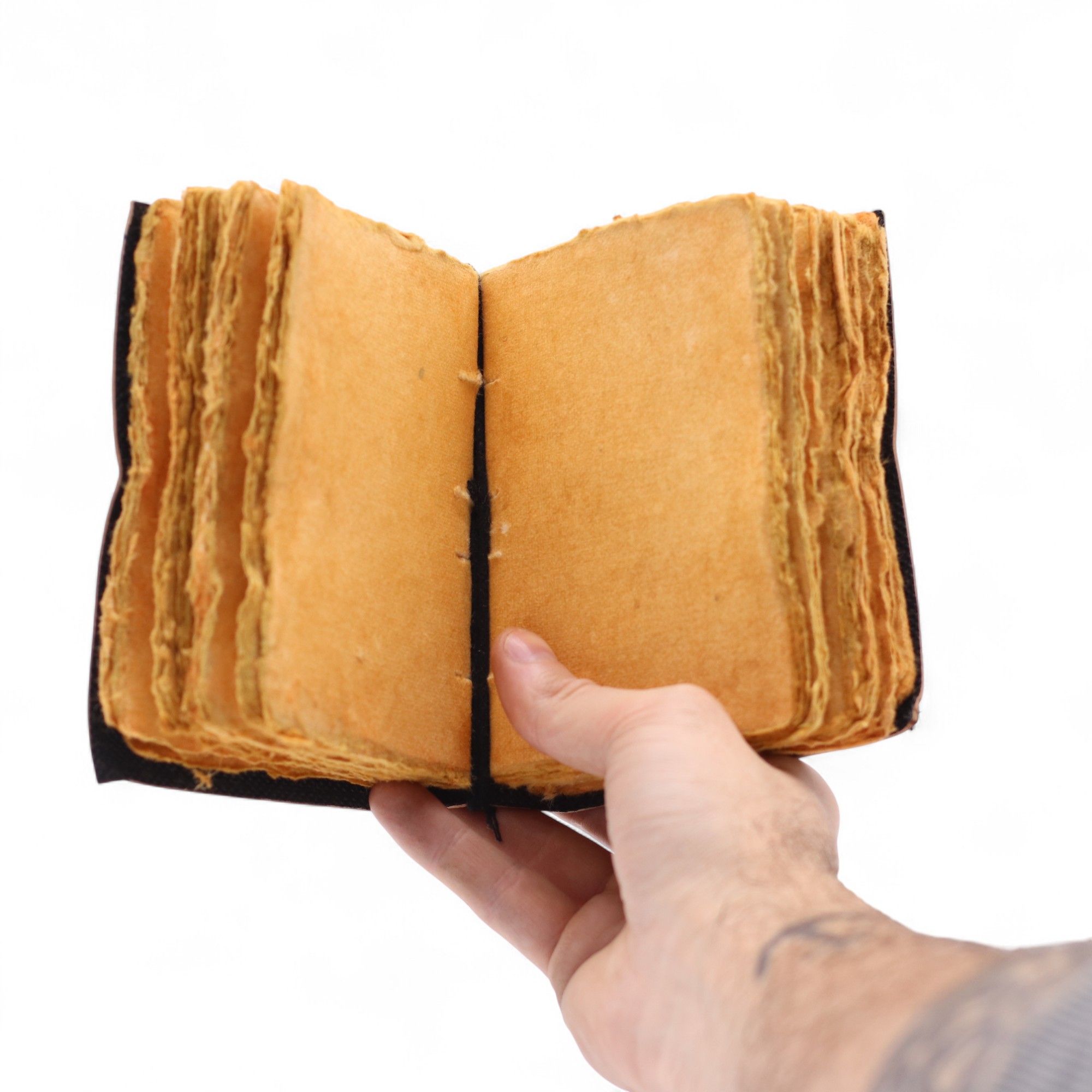 Fat Deckled Edge Leather Notebooks (5x3.5") - The Stories I Tell Myself - Image 6