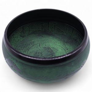 Extra Loud - Mushroom Singing Bowl - Moss Green (23x10.5cm, 1.3kg)