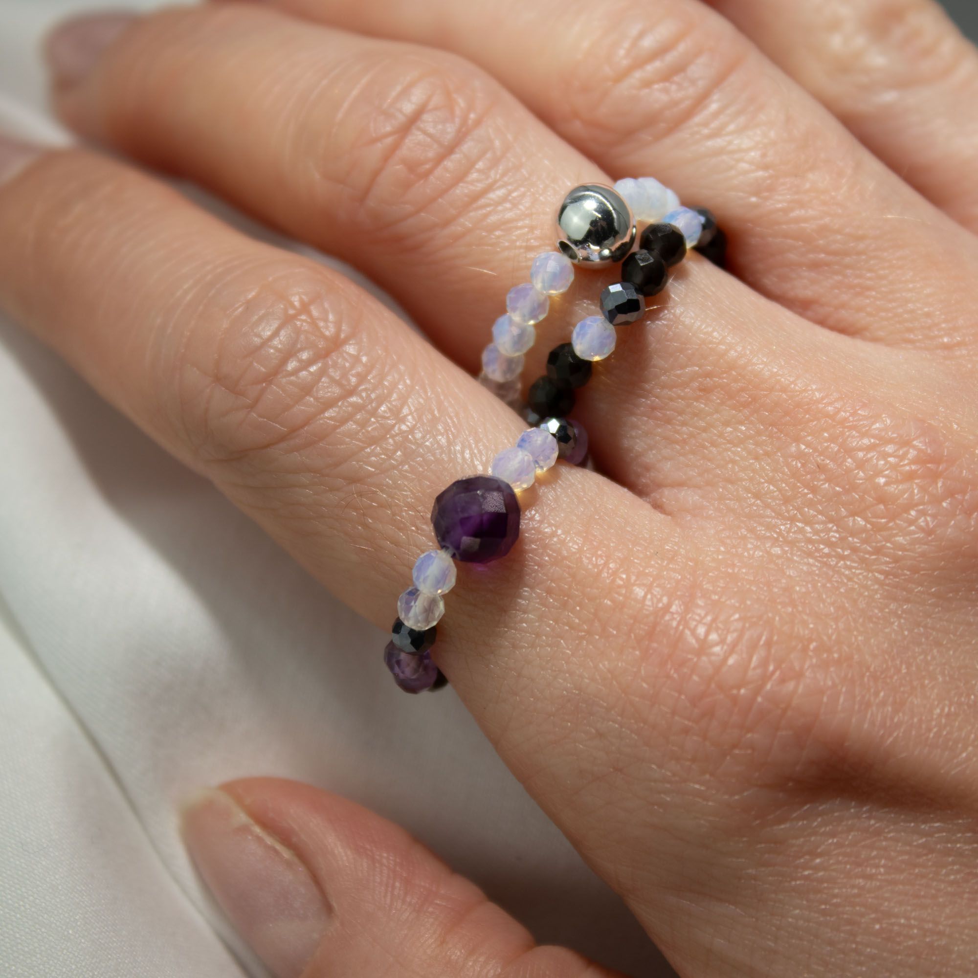 Nymph Spirit Gemstone Ring Set - Full Moon 9 Nymph Spirit Gemstone Ring Set - Full Moon - Image 9