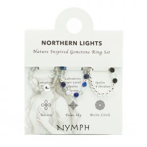 Nymph Spirit Gemstone Ring Set - Northern Lights