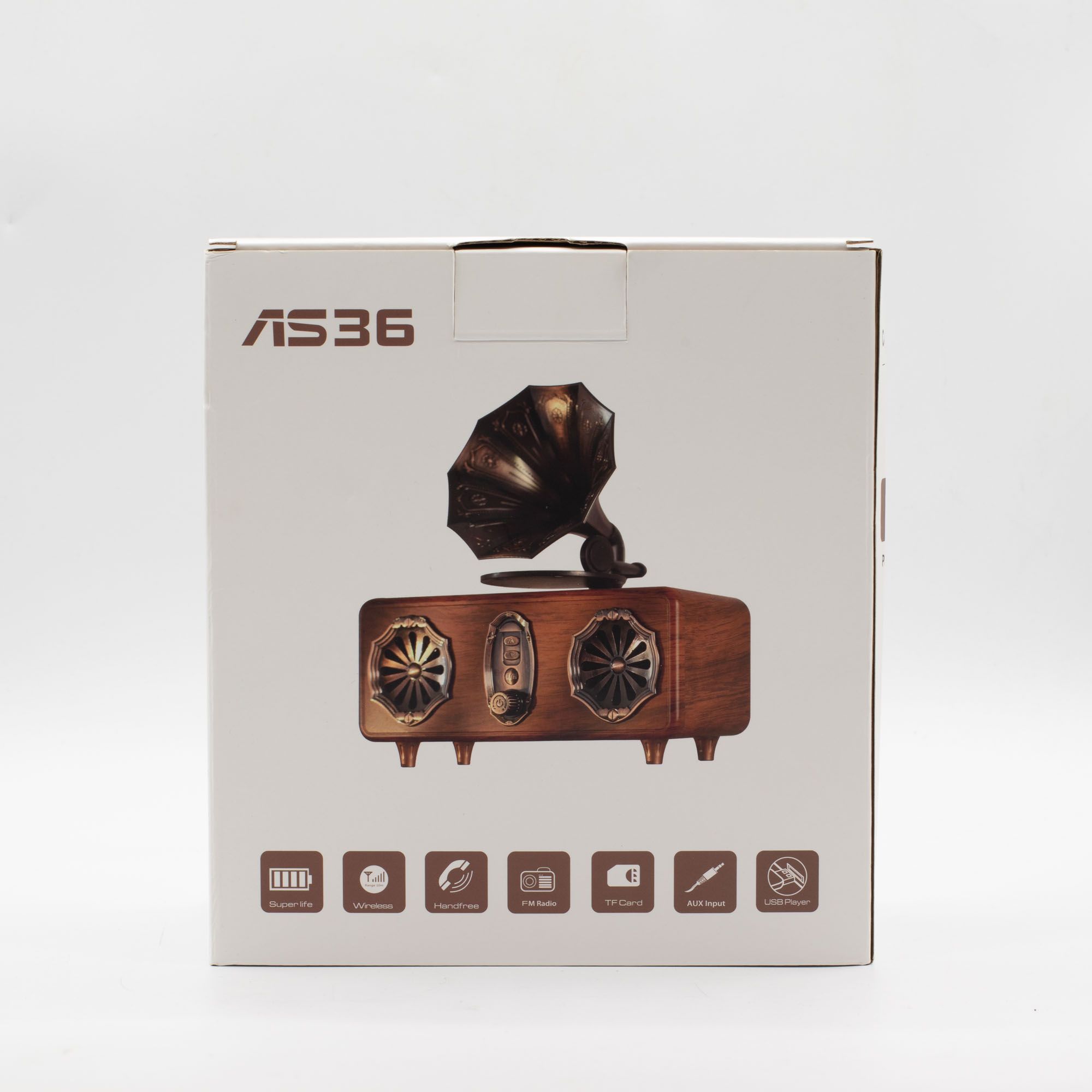 Retro Mini Double Gramophone Speaker - Bluetooth - 5.4 watt x 2 7 Retro Mini Double Gramophone Speaker - Bluetooth - 5.4 watt x 2 - Image 7