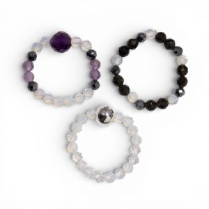 Nymph Spirit Gemstone Ring Set - Full Moon