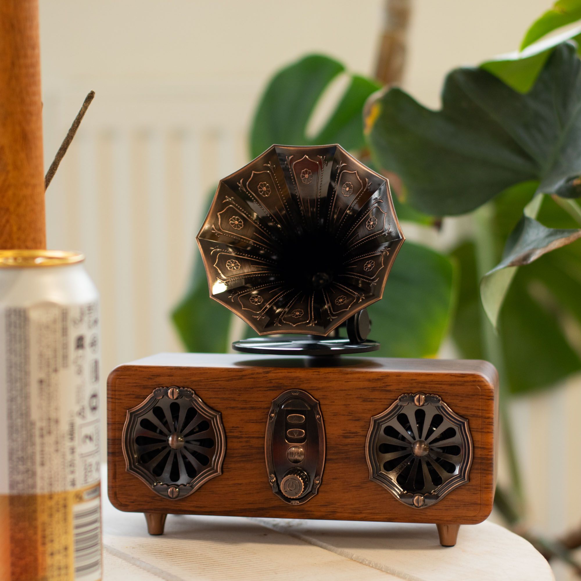 Retro Mini Double Gramophone Speaker - Bluetooth - 5.4 watt x 2 9 Retro Mini Double Gramophone Speaker - Bluetooth - 5.4 watt x 2 - Image 9