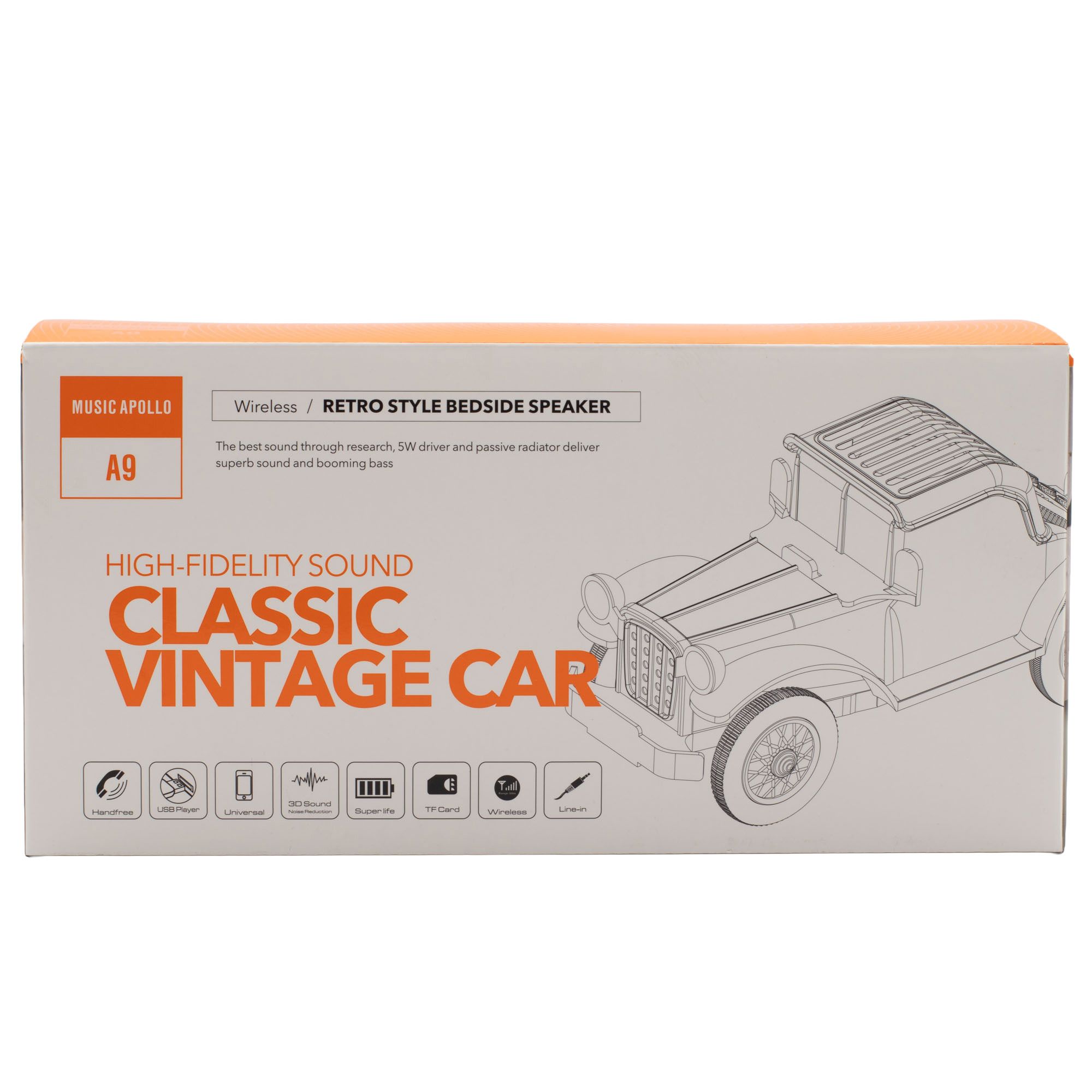 Classic Vintage Car Speaker and Phone Holder - Bluetooth - 5 watt 1 Classic Vintage Car Speaker and Phone Holder - Bluetooth - 5 watt