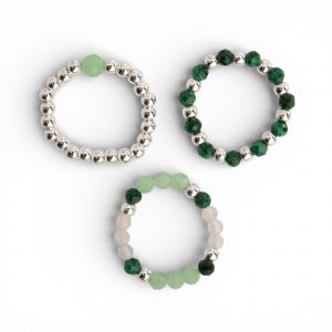 Nymph Spirit Gemstone Ring Set - Forest Spirit