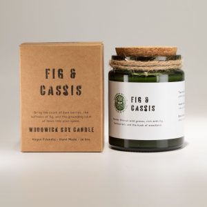 Greenman Woodwick Soy Candle - Fig & Cassis