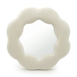 Soft Squiggly Mirror – Flower – Stone (25.4x25.4x2.3cm)