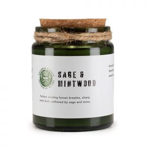 Greenman Woodwick Soy Candle - Sage & Mintwood