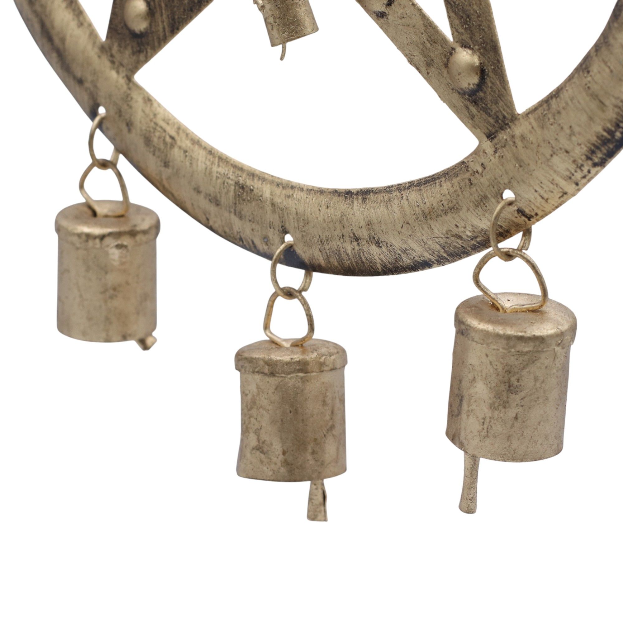 Indian Chimes - Pentagon with Cow Bells - 25x49cm 2 Indian Chimes - Pentagon with Cow Bells - 25x49cm - Image 2
