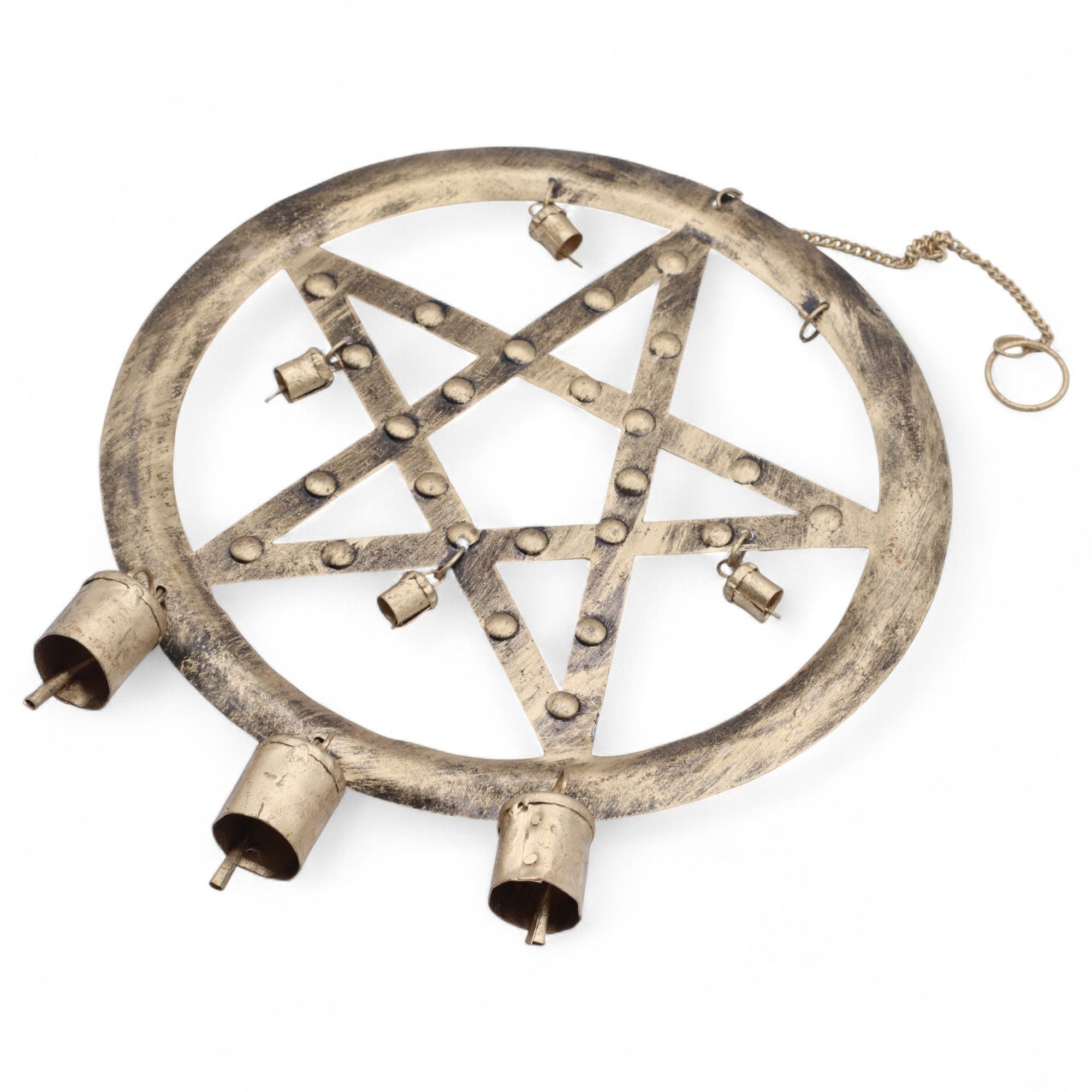 Indian Chimes - Pentagon with Cow Bells - 25x49cm 3 Indian Chimes - Pentagon with Cow Bells - 25x49cm - Image 3