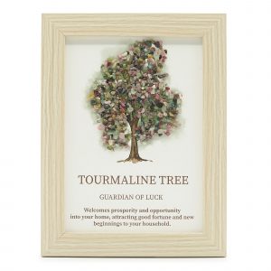 Gemstone Picture - Tree of Life - Toruraline (20x14.7x1cm)
