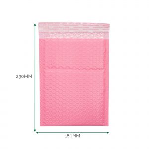 Pink Poly Bubble Envelope (180x230+40mm)