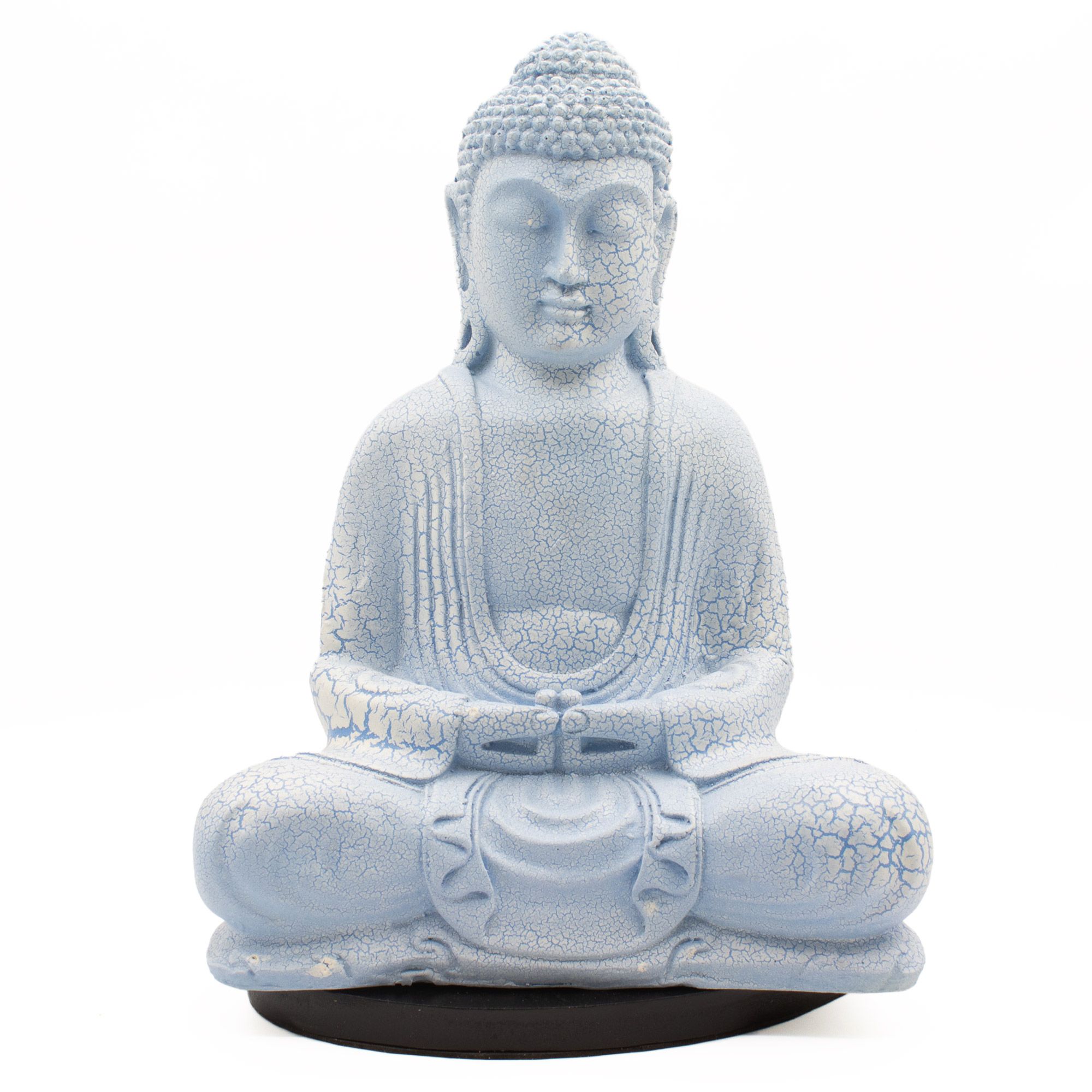 Meditation Buddha Lamp Sky Blue - Oval Stand 2 Meditation Buddha Lamp Sky Blue - Oval Stand - Image 2