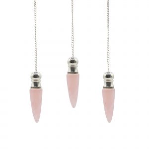 Secret Cavity Discovery of Truth Pendulum - Rose Quartz - Silver Plated