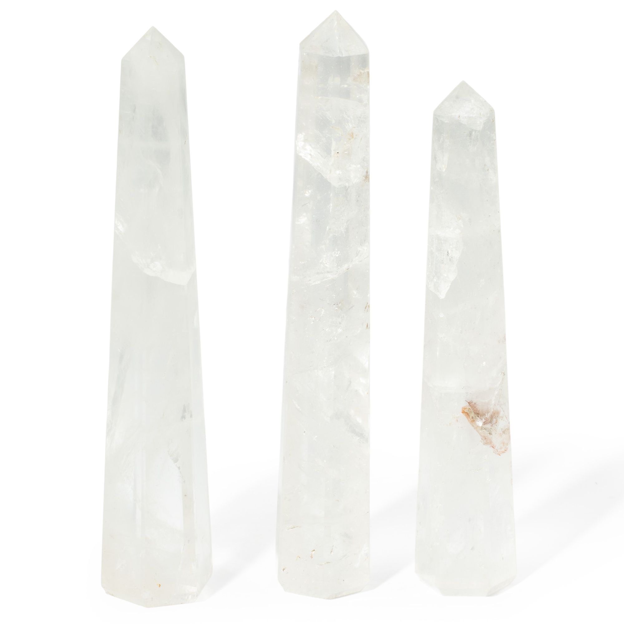 Gemstone Six Face Obelisk Poins approx 17cm - Rock Crystal - Image 3