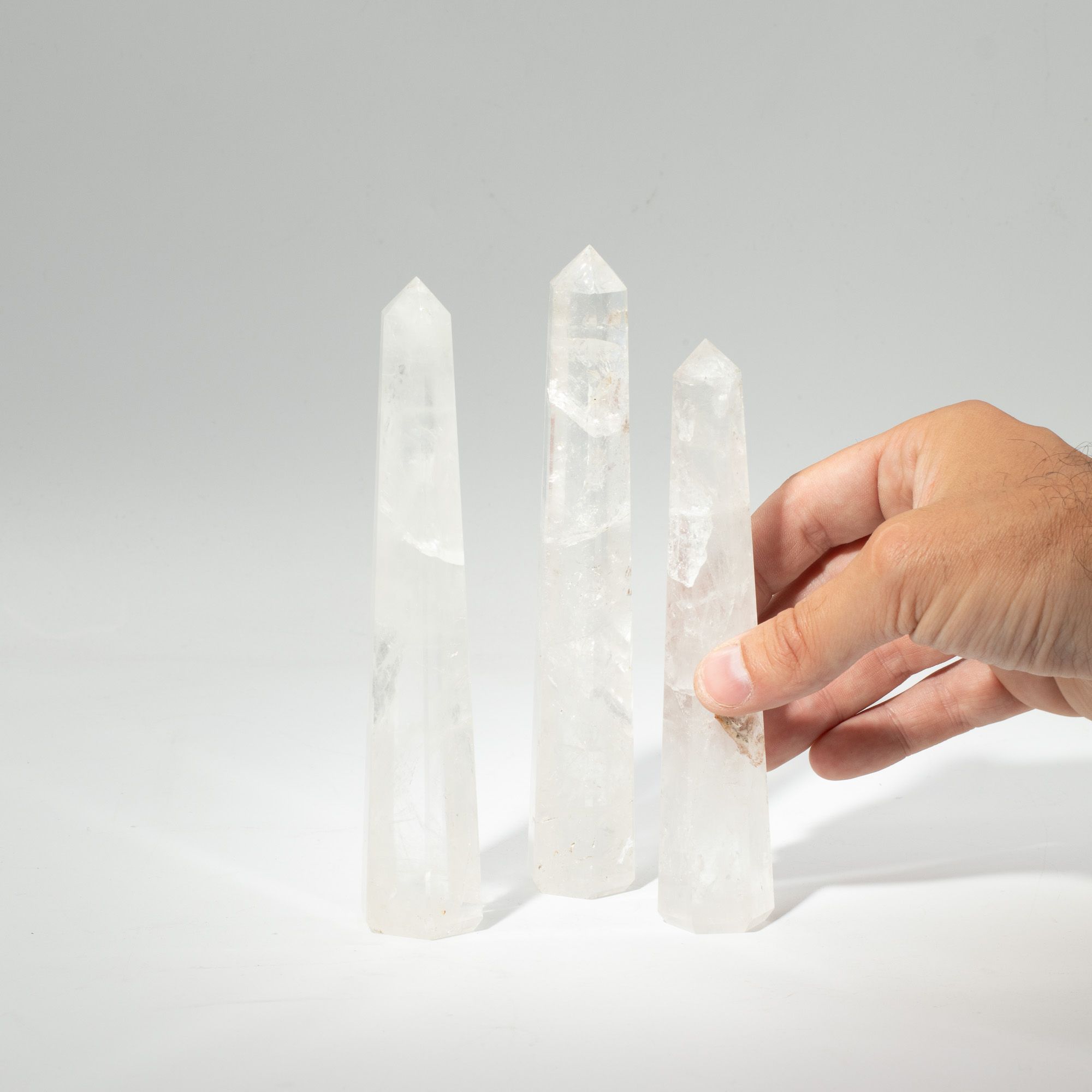 Gemstone Six Face Obelisk Poins approx 17cm - Rock Crystal - Image 2