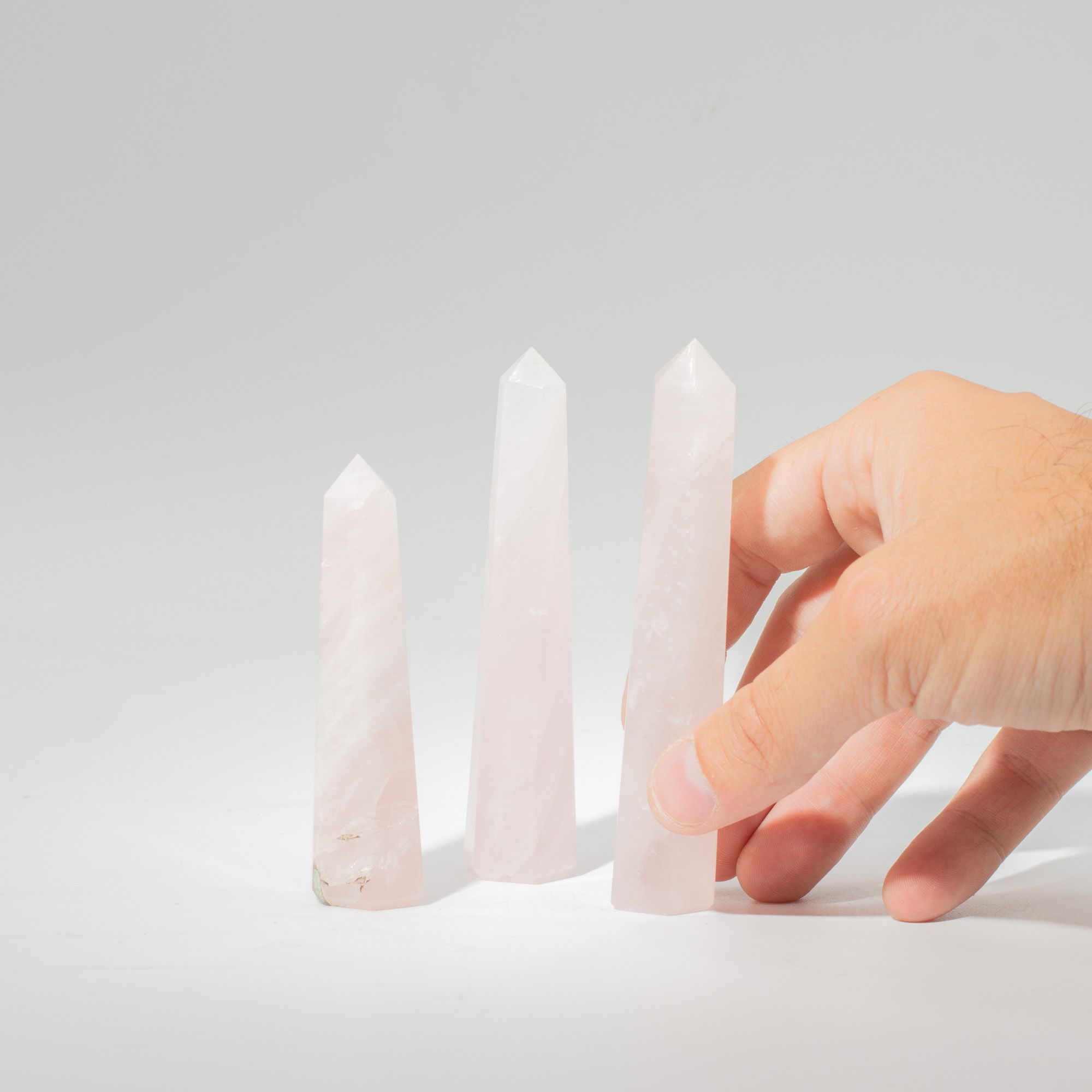 Gemstone Six Face Obelisk Point approx 11cm - Rose Quartz - Image 7
