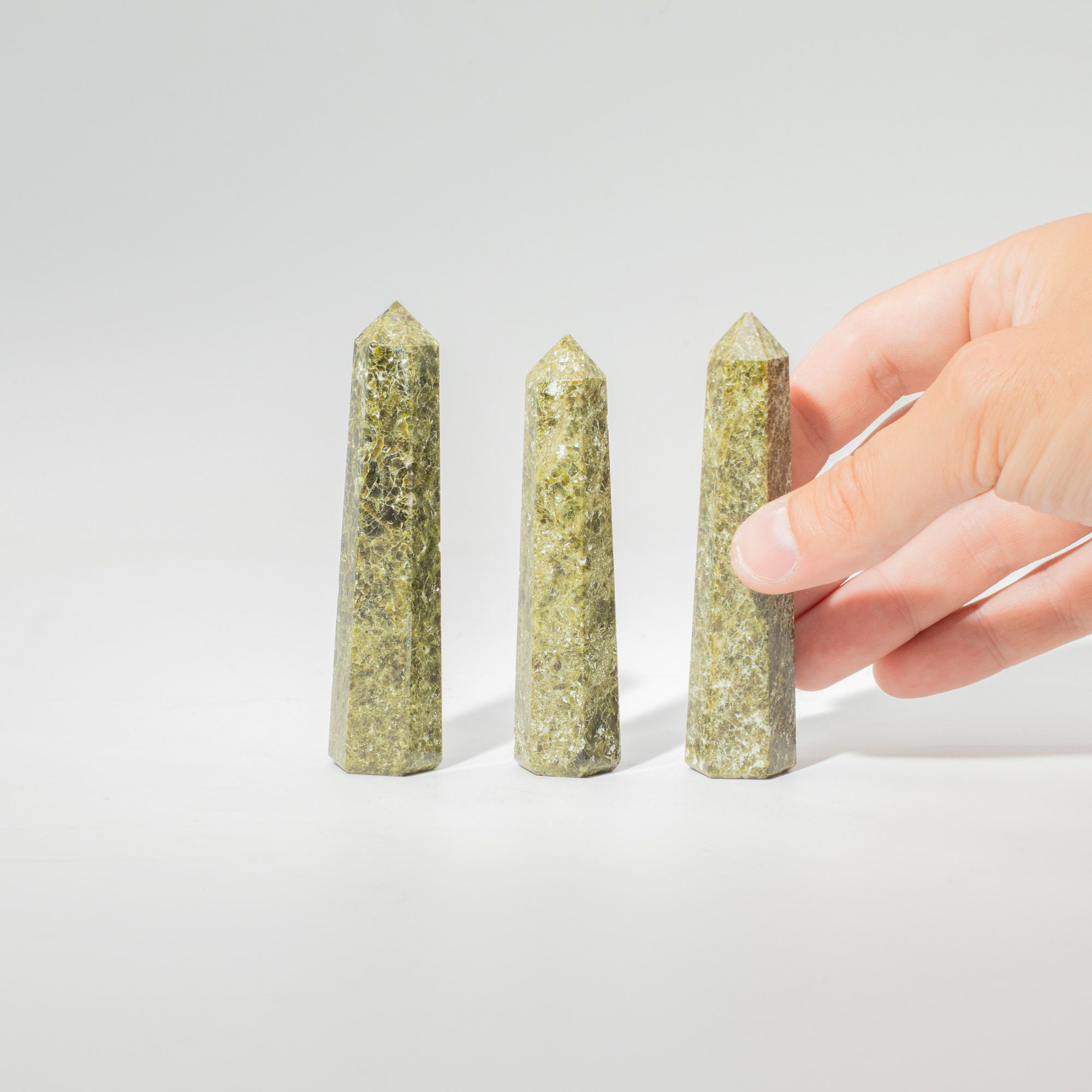 Gemstone Six Face Obelisk Point approx 11cm - Epidote - Image 2