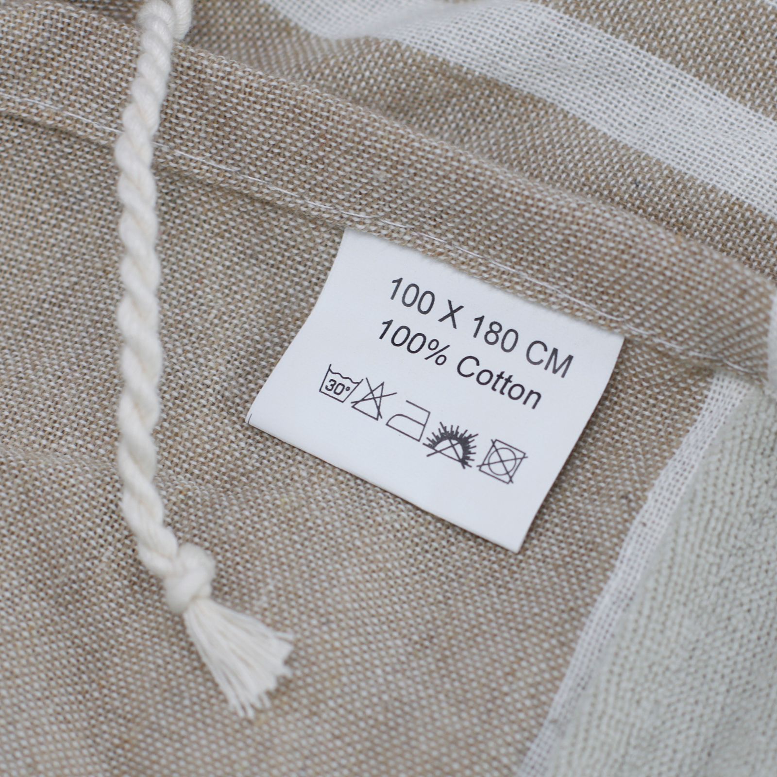 Cotton Pario Towel - 100x180 cm - Warm Sand - Image 8