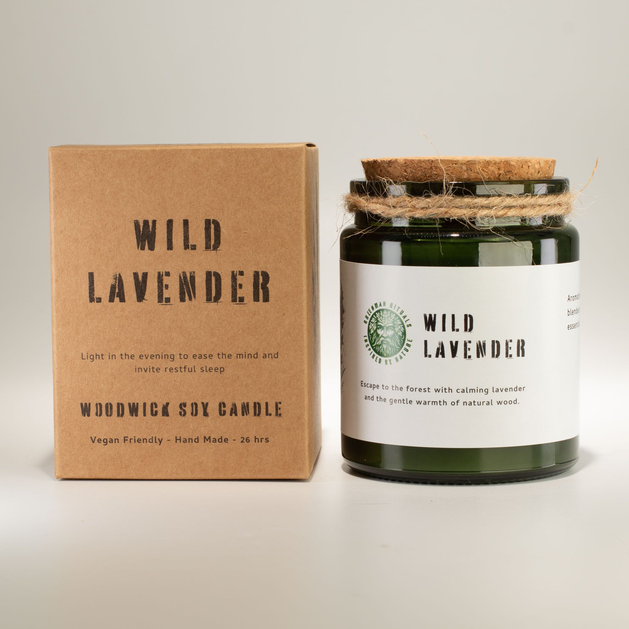 Greenman Woodwick Soy Candle - Wild Lavender - Image 3