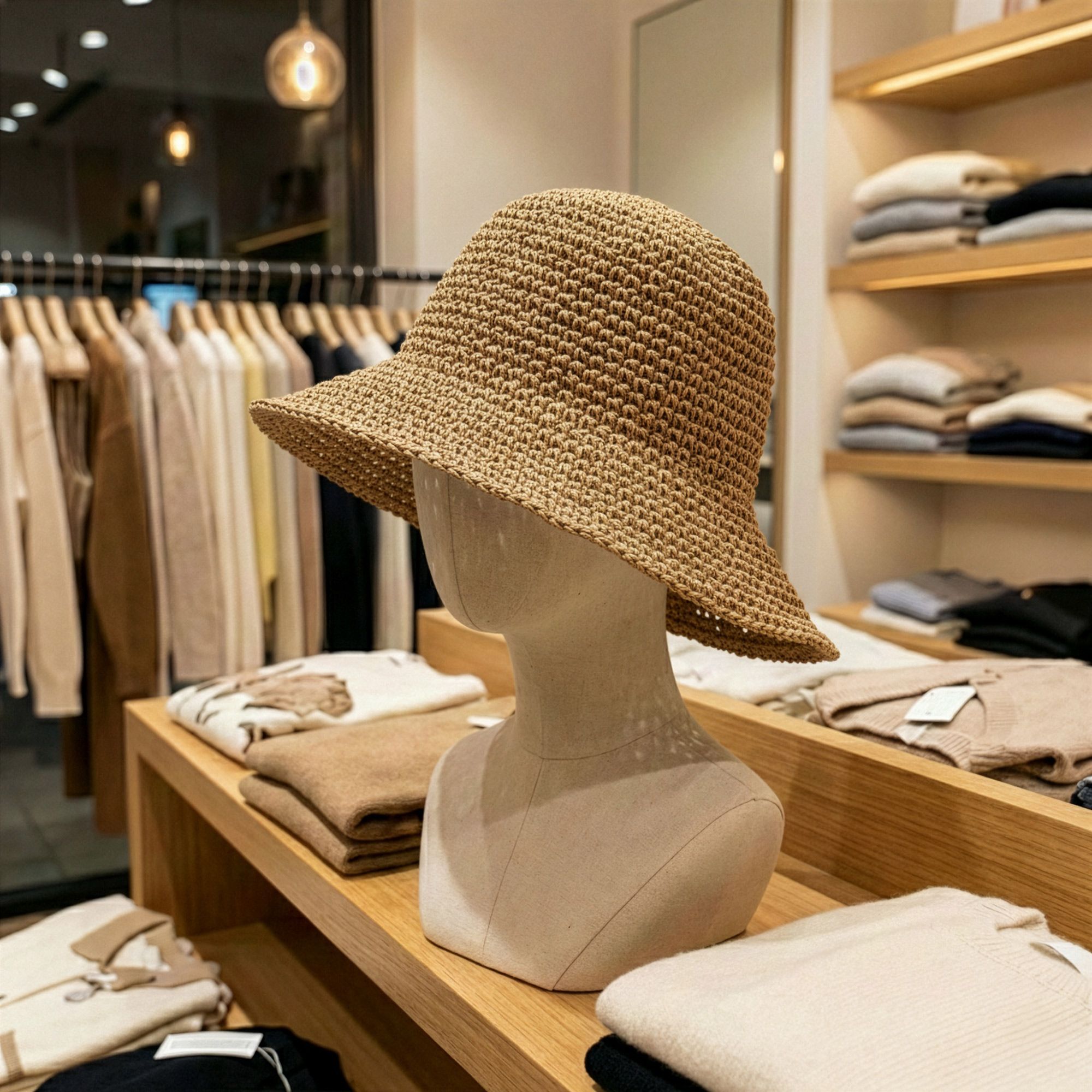 Nomad Sari Floppy Straw Sun Hat - Natural Coffee - Image 3
