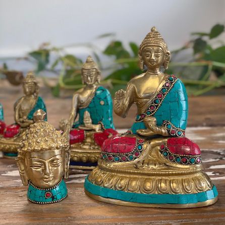 Brass Buddha Figure - Lrg Head - 11.5 cm - Image 10