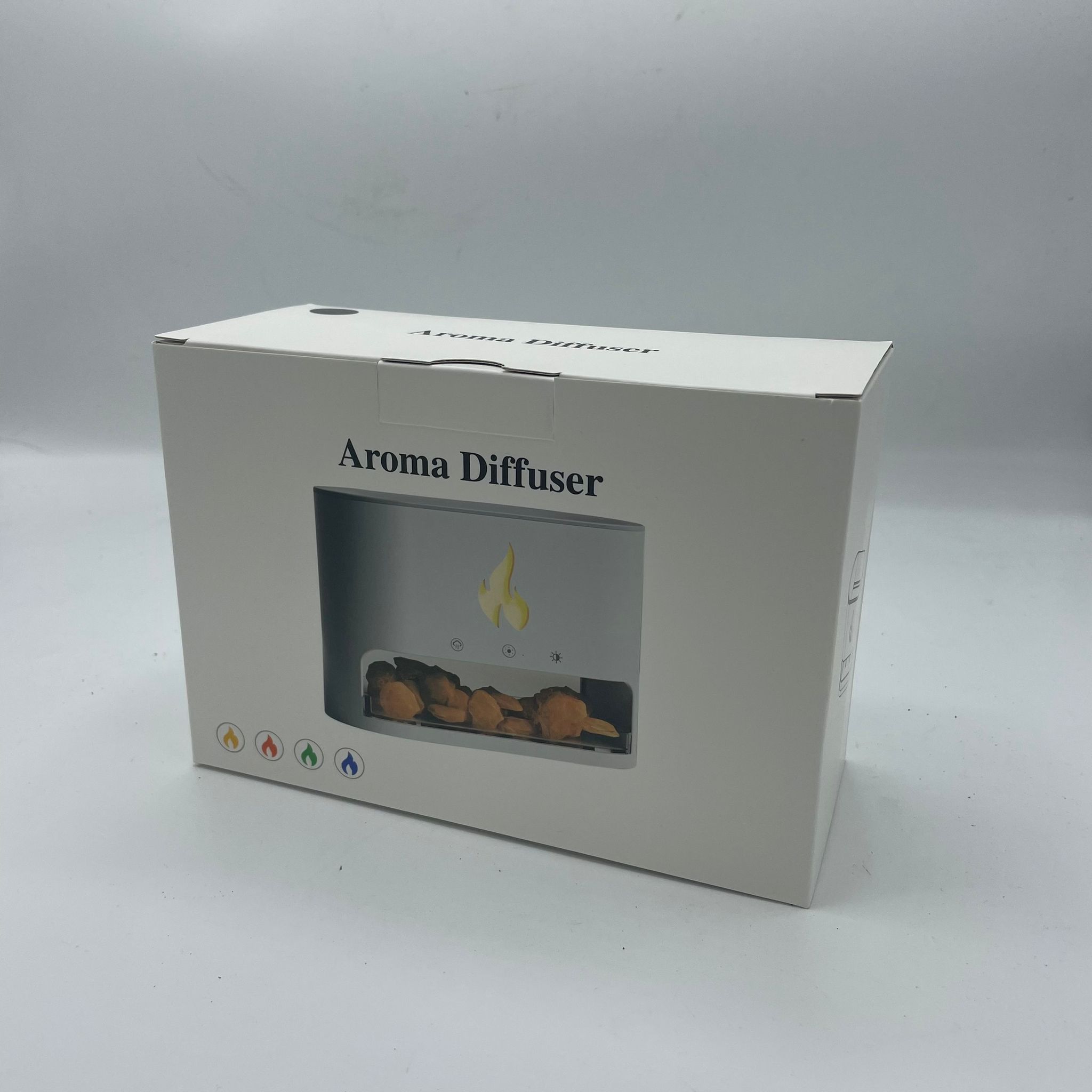 White Blaze Aroma Diffuser - Himalayan Salt Chamber - USB-C - Flame Effect (Salt included) - Image 3