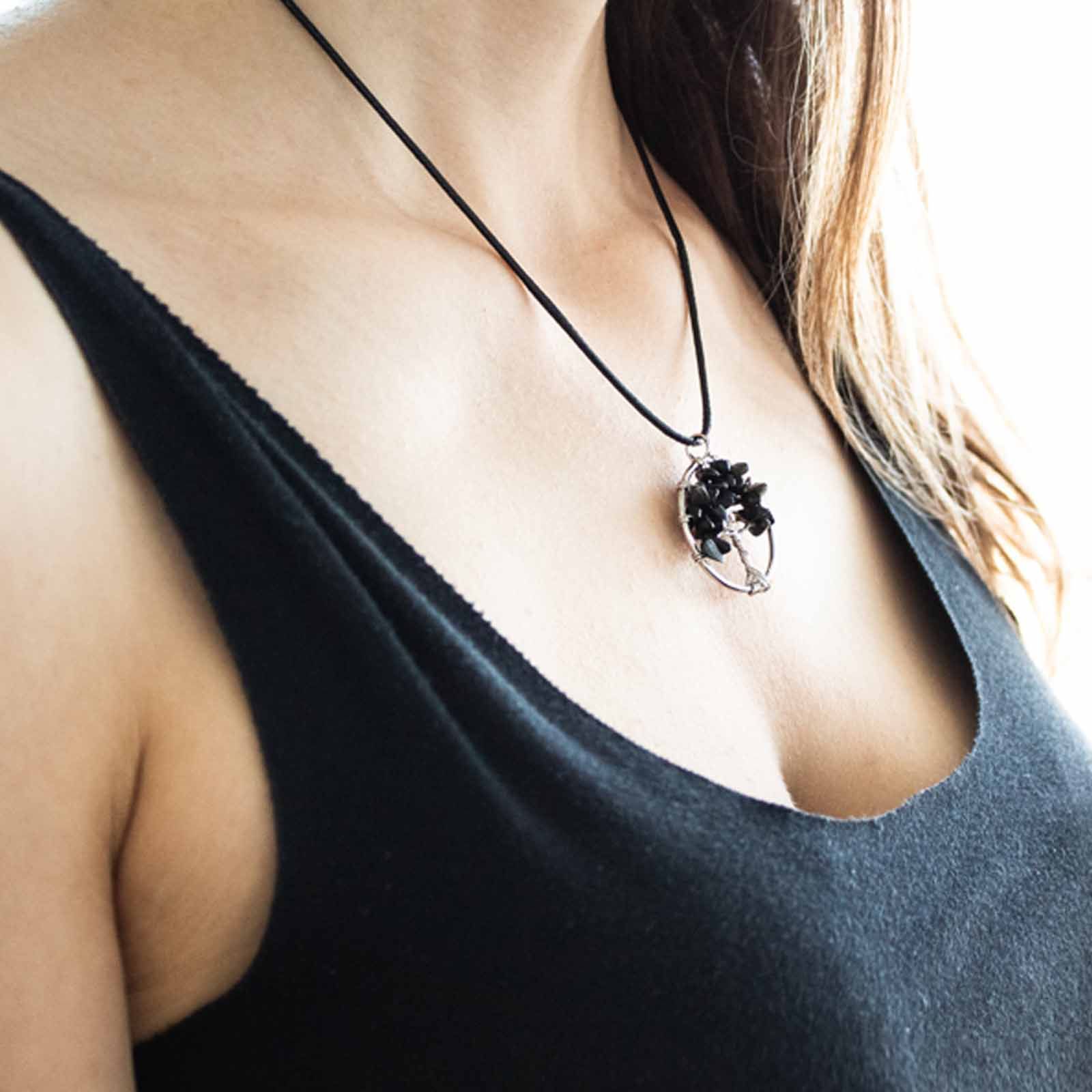 Tree of Life Pendant - Black Agate - Image 4