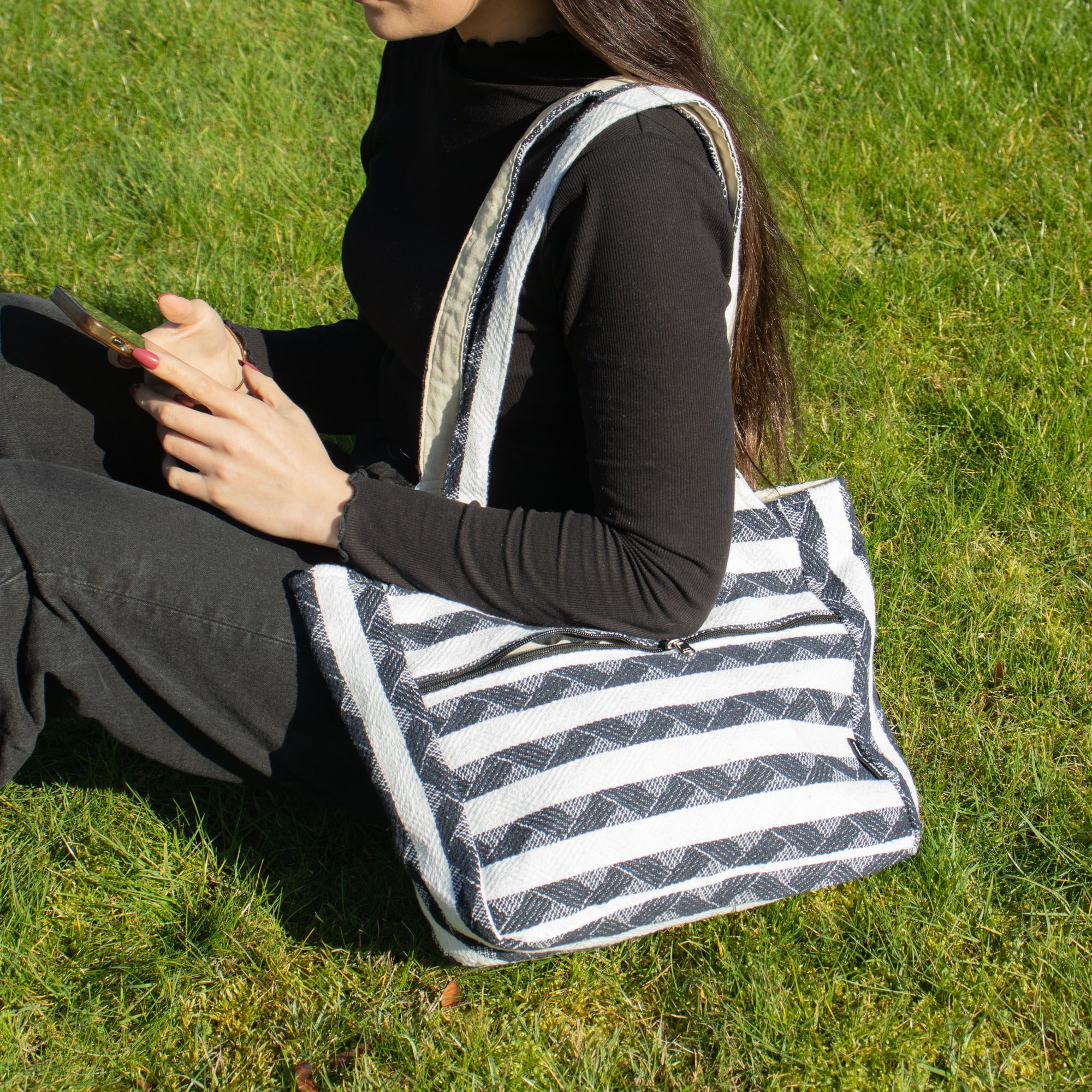 Nomad Sari Jacquard Natural Wander Muse Bags - Atlas Nomad - Image 5