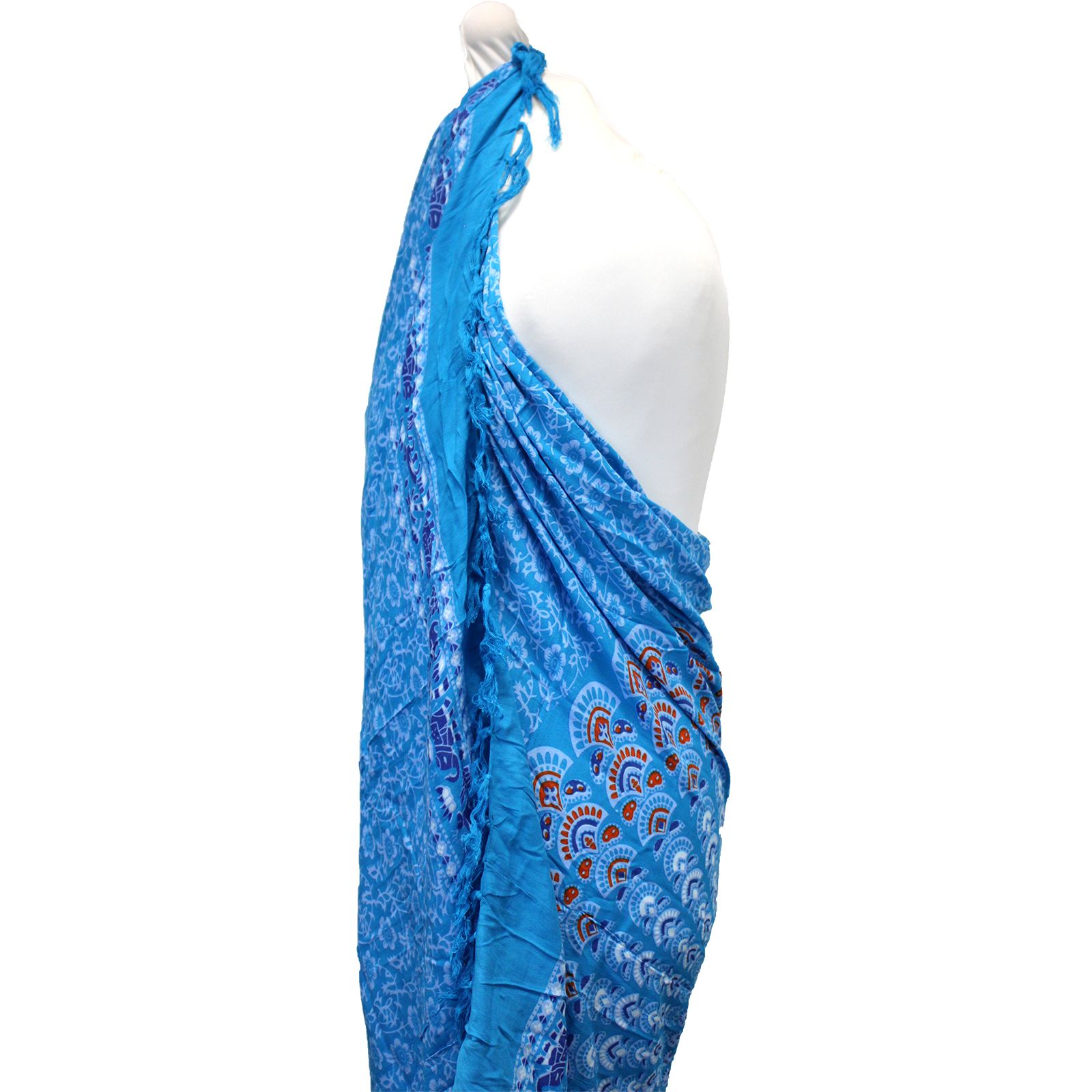 Teal Orange Mandala Sarongs - Image 4