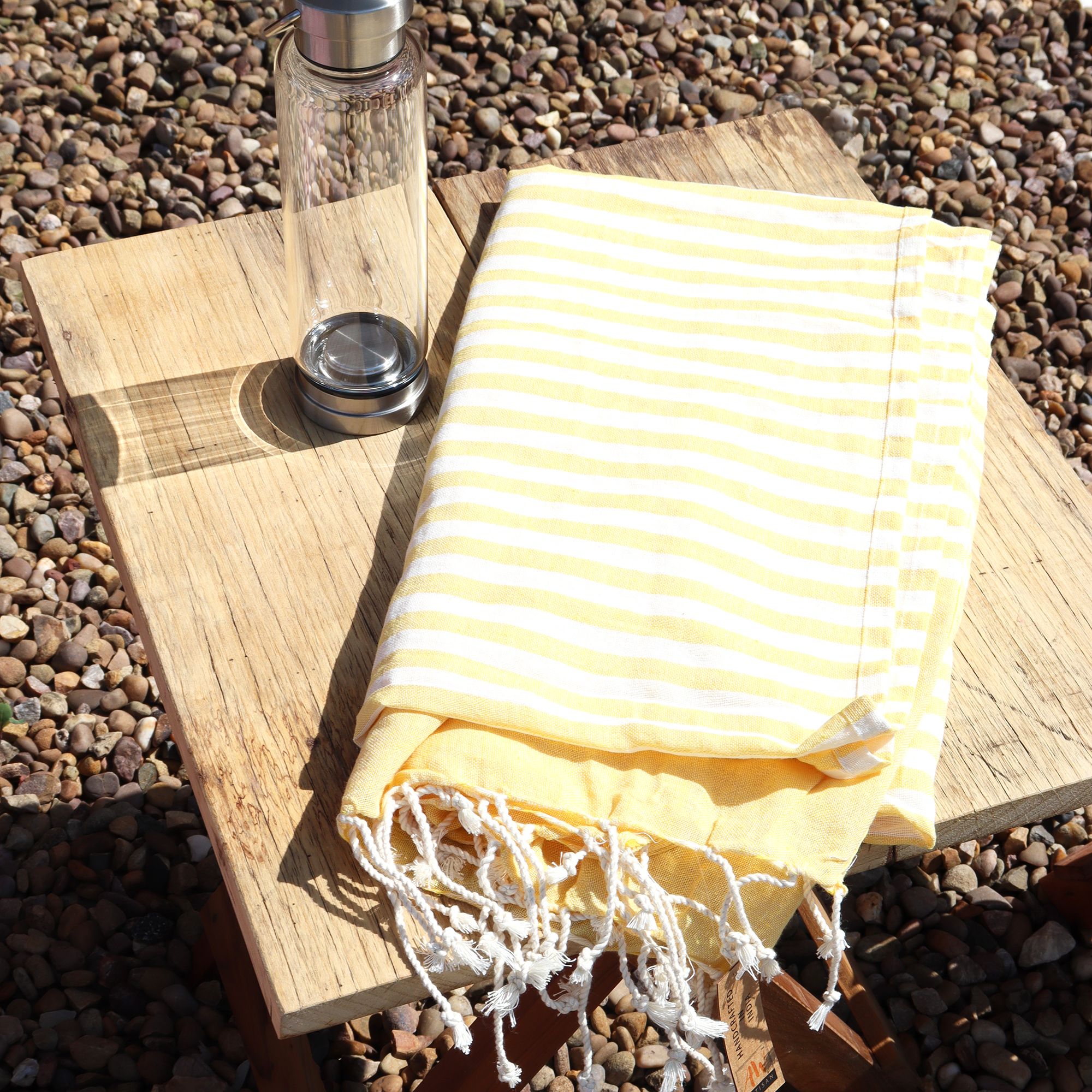Cotton Pario Throw - 100x180 cm - Sunny Yellow - Image 3