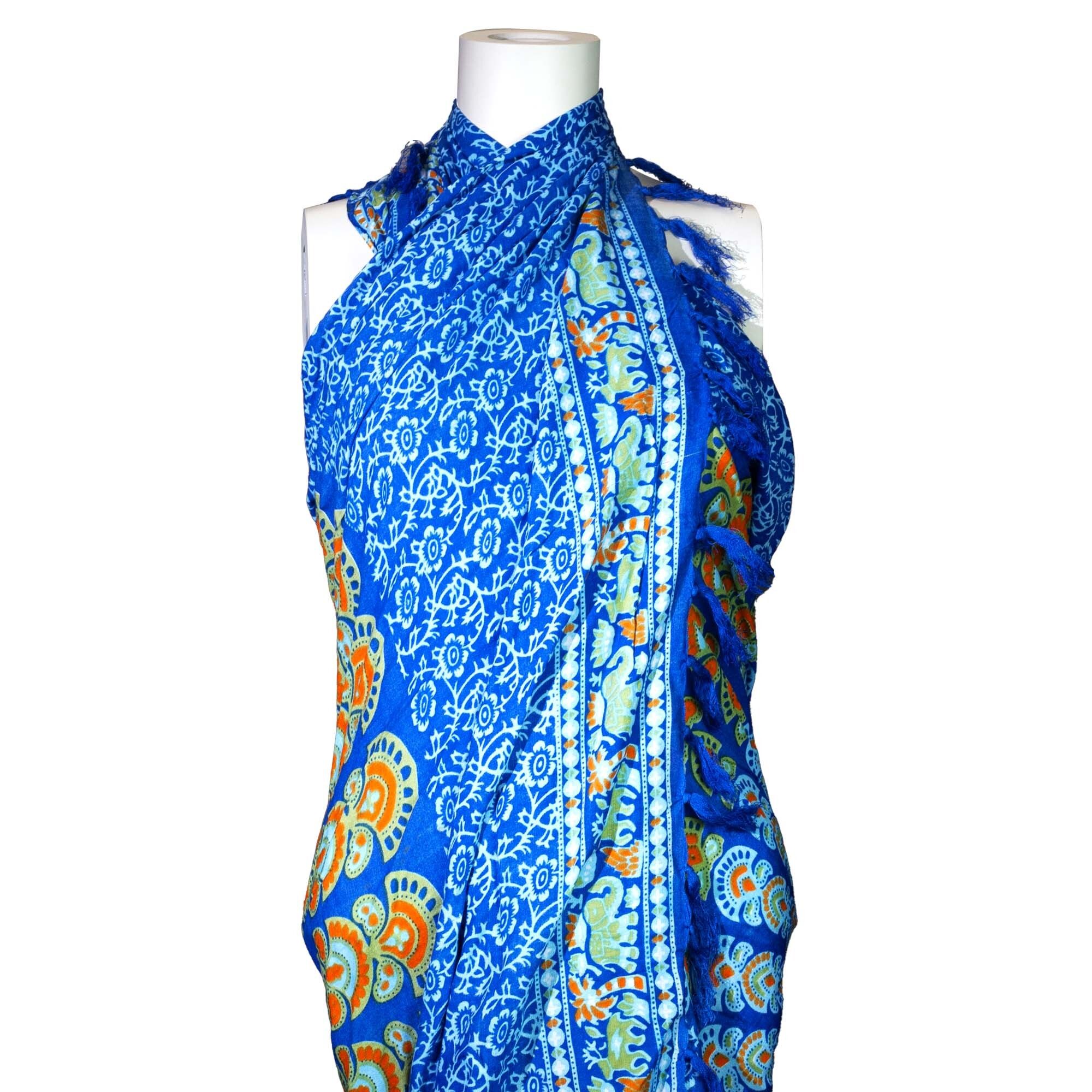 Teal Orange Mandala Sarongs - Image 3