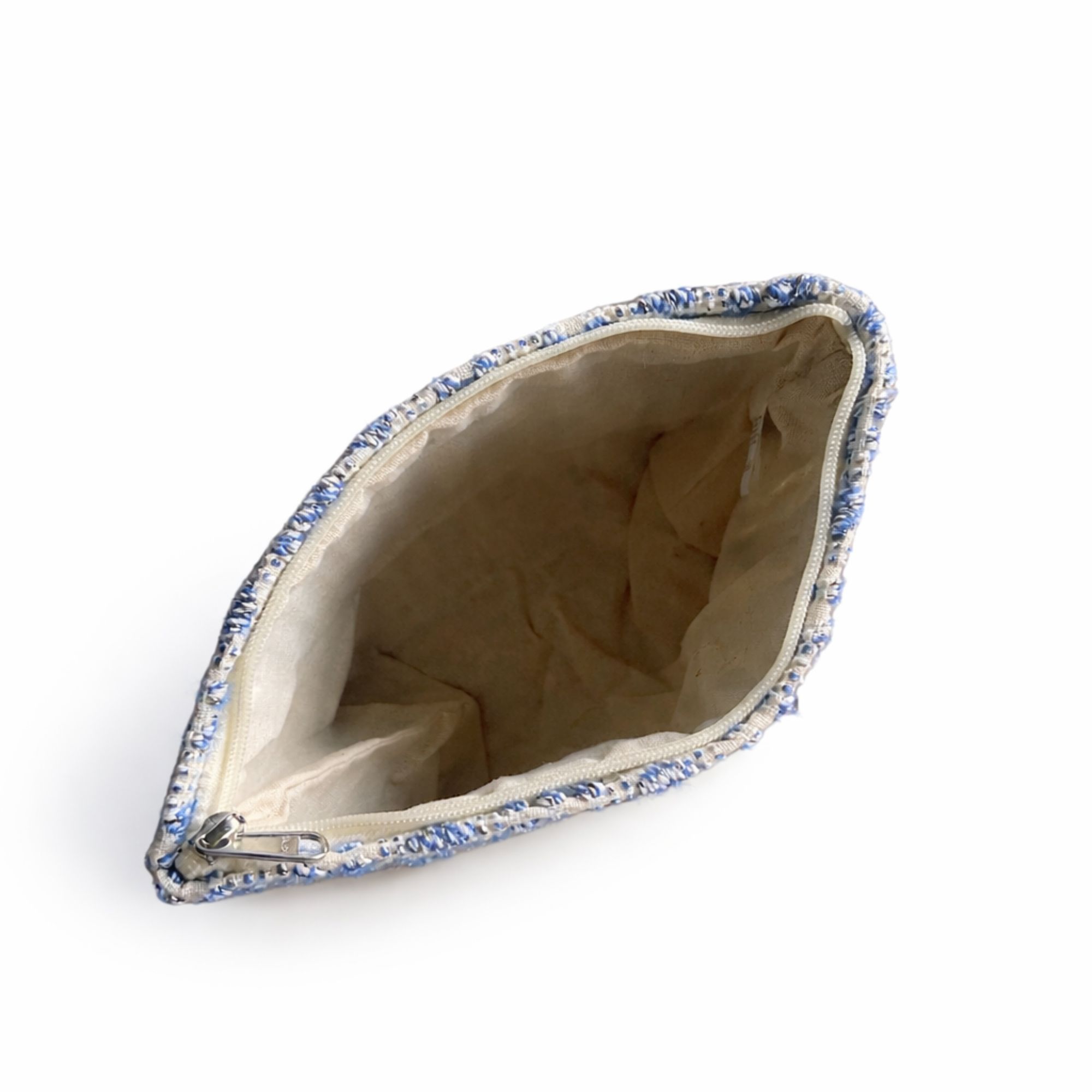 Nomad Sari Indian Jacquard Toiletry Bag - Indigo Echo - Image 6