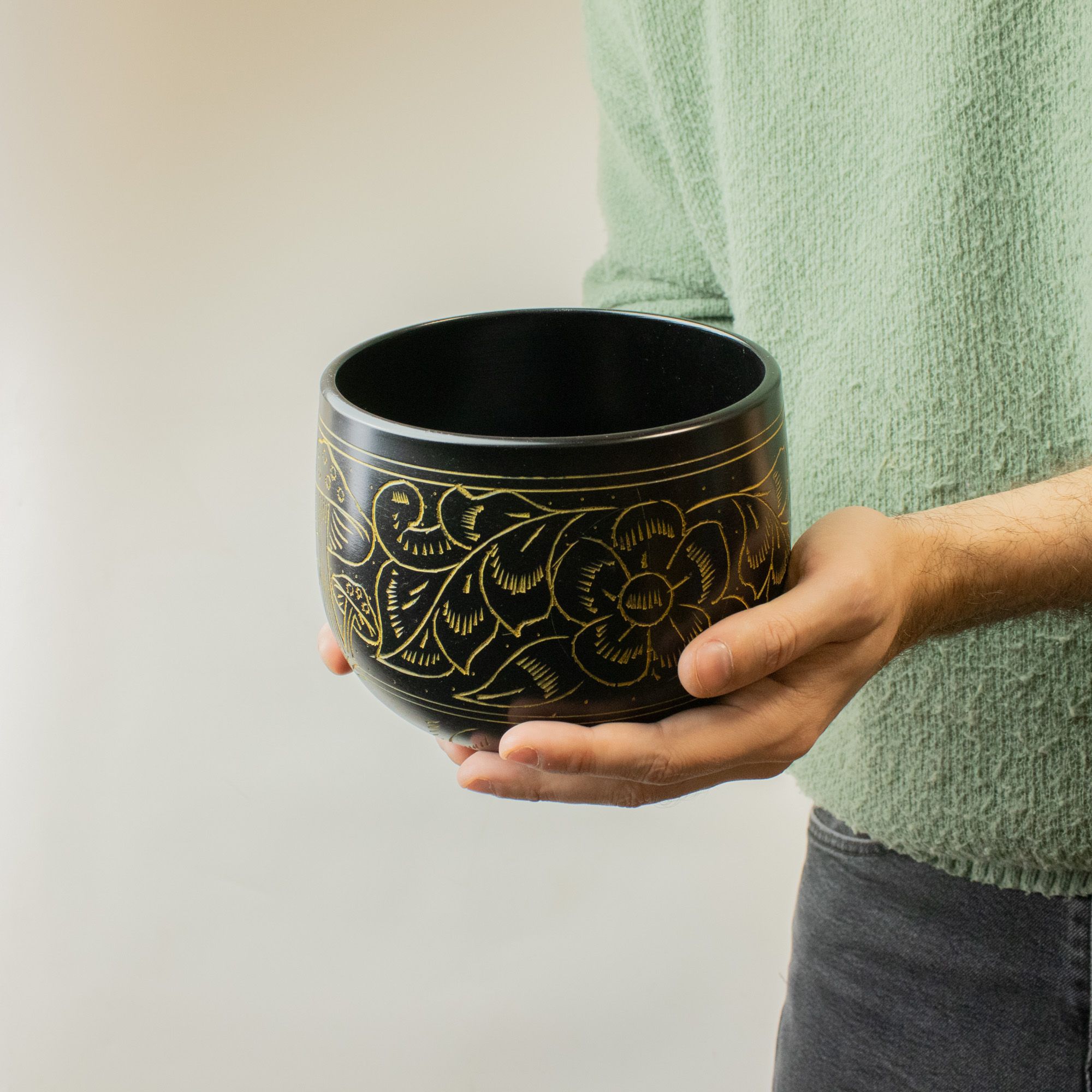 Cauldron Singing Bowl - Magic Mushroom - Yellow (15cm) - Image 2
