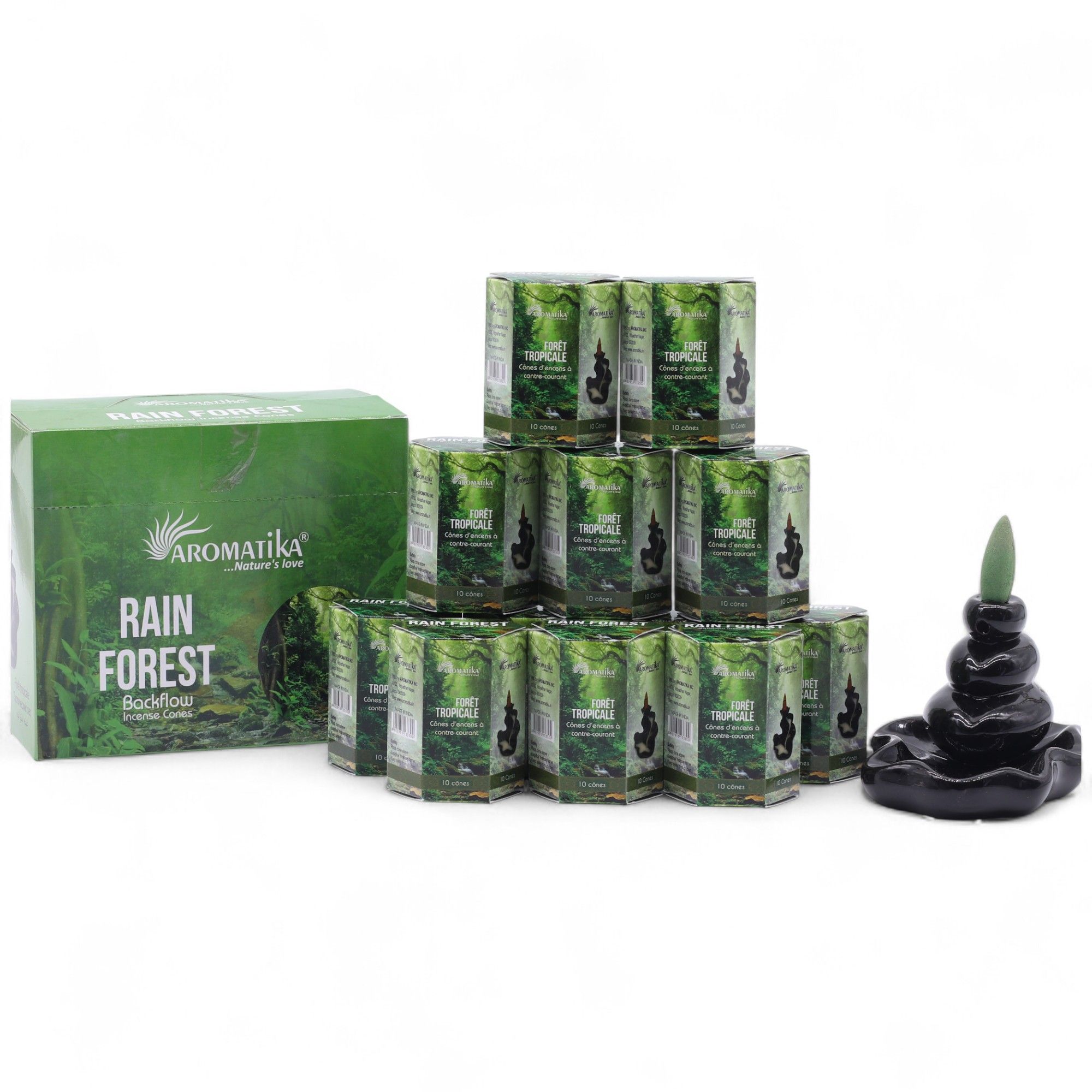 Pack of 10 Masala Backflow Incense - Rain Forest - Image 2