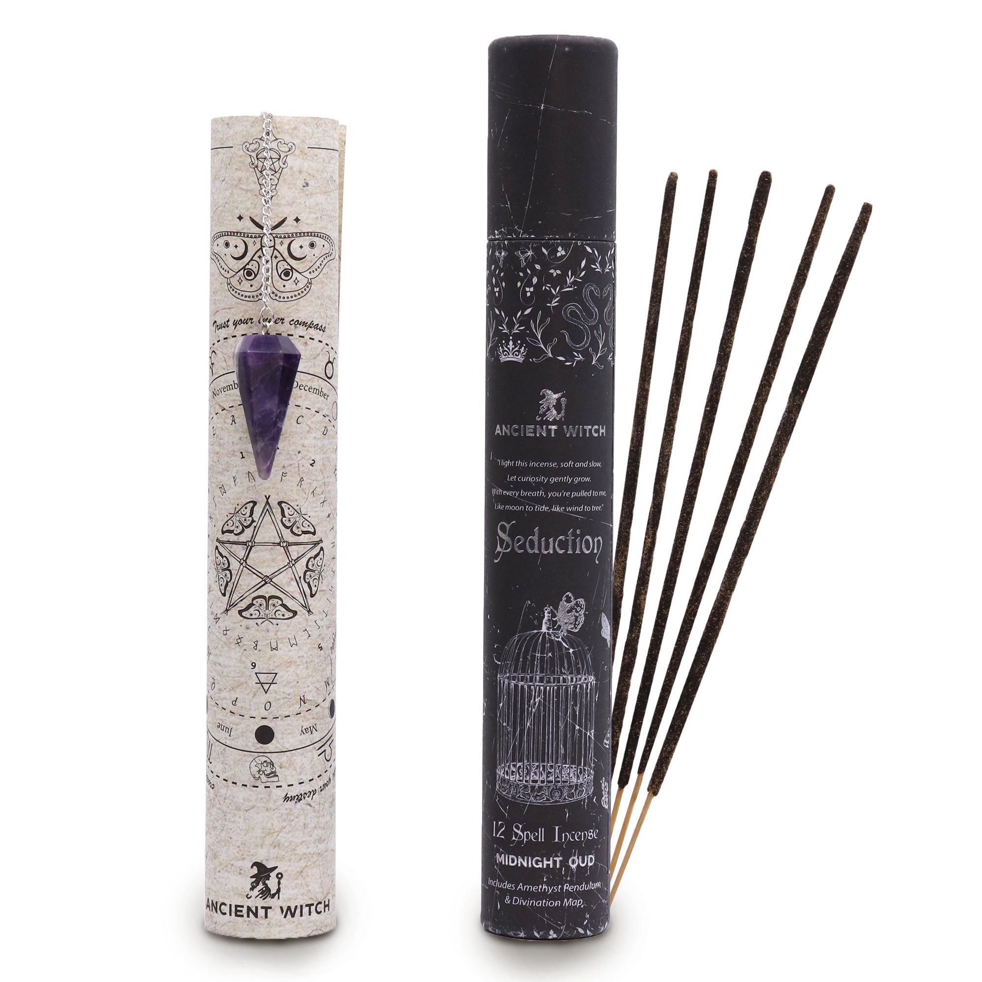 Ancient Witch Spell Incense - Seduction - Amethyst Pendulum - Image 8