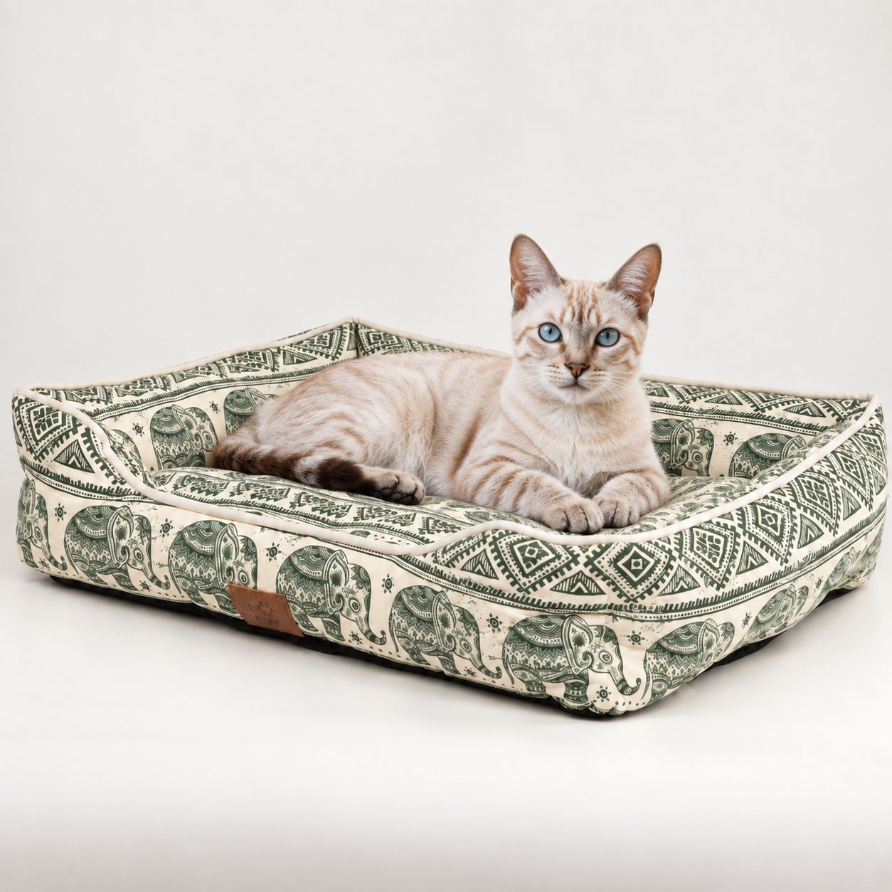 PAW Bed – Lucky Elephant – Green – 60 × 50 × 14cm - Image 10