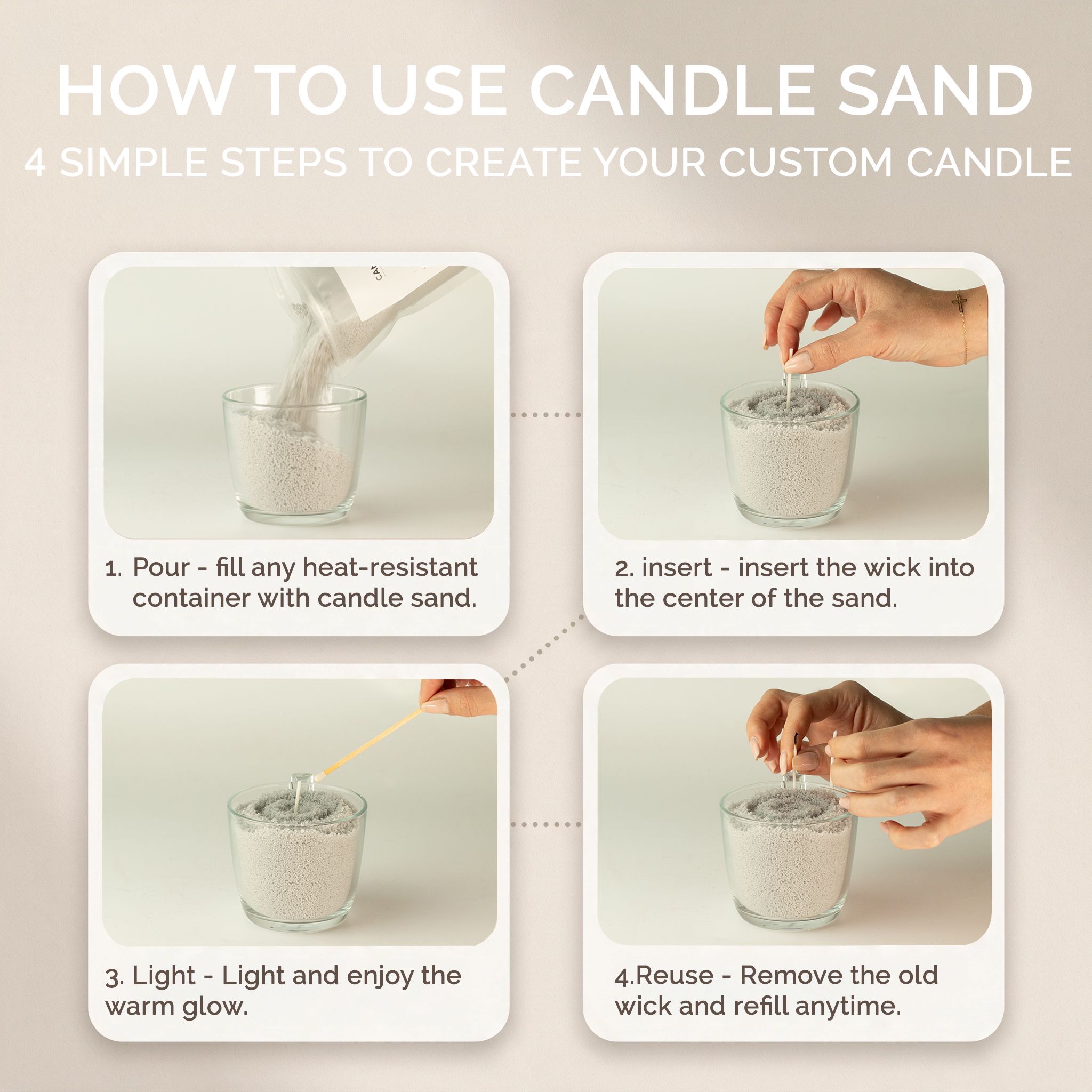 Fragranced Candle Sand - Cream - Regent Polo - 300g - Image 13