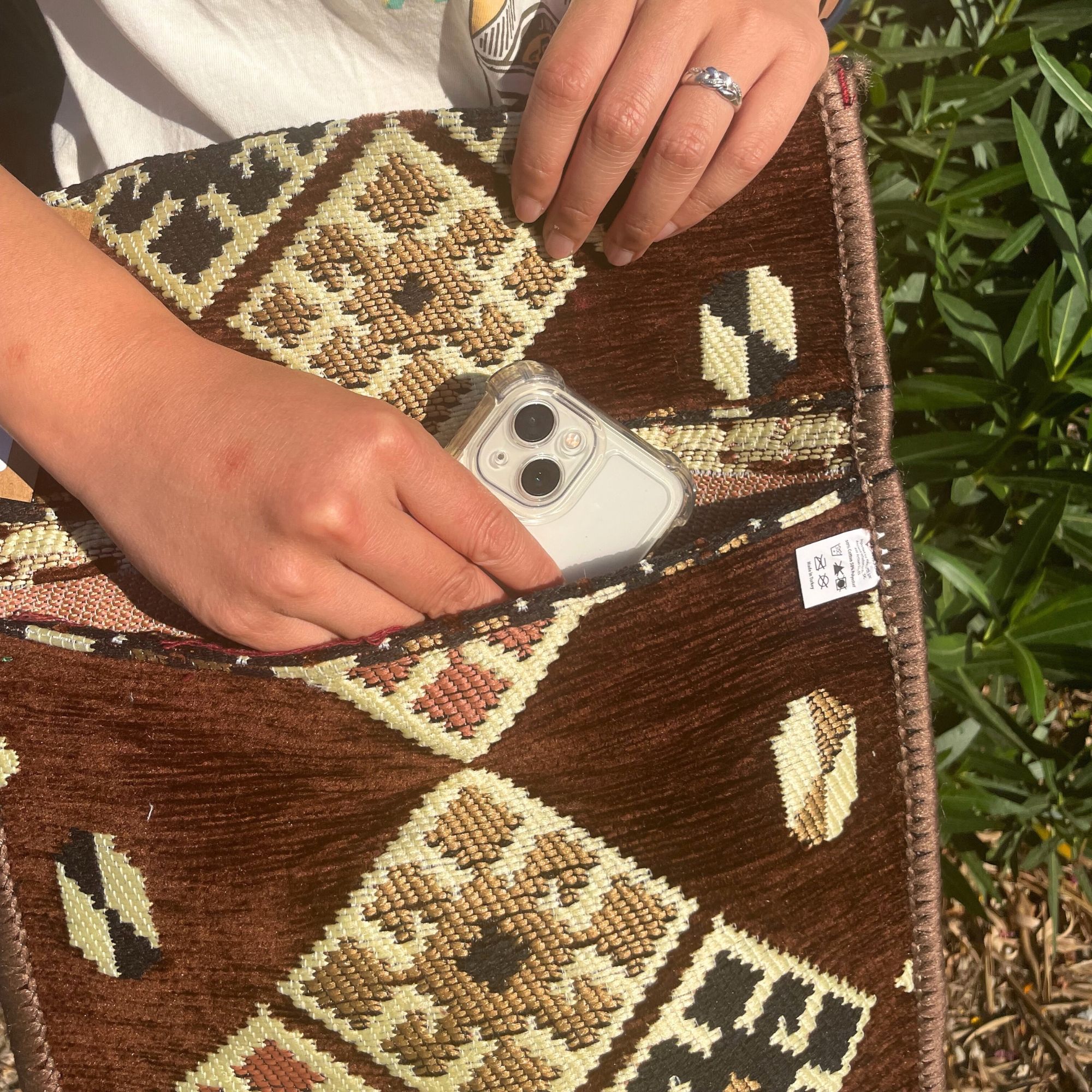 Chocolate Kilim Messenger Festival Bag - Image 3