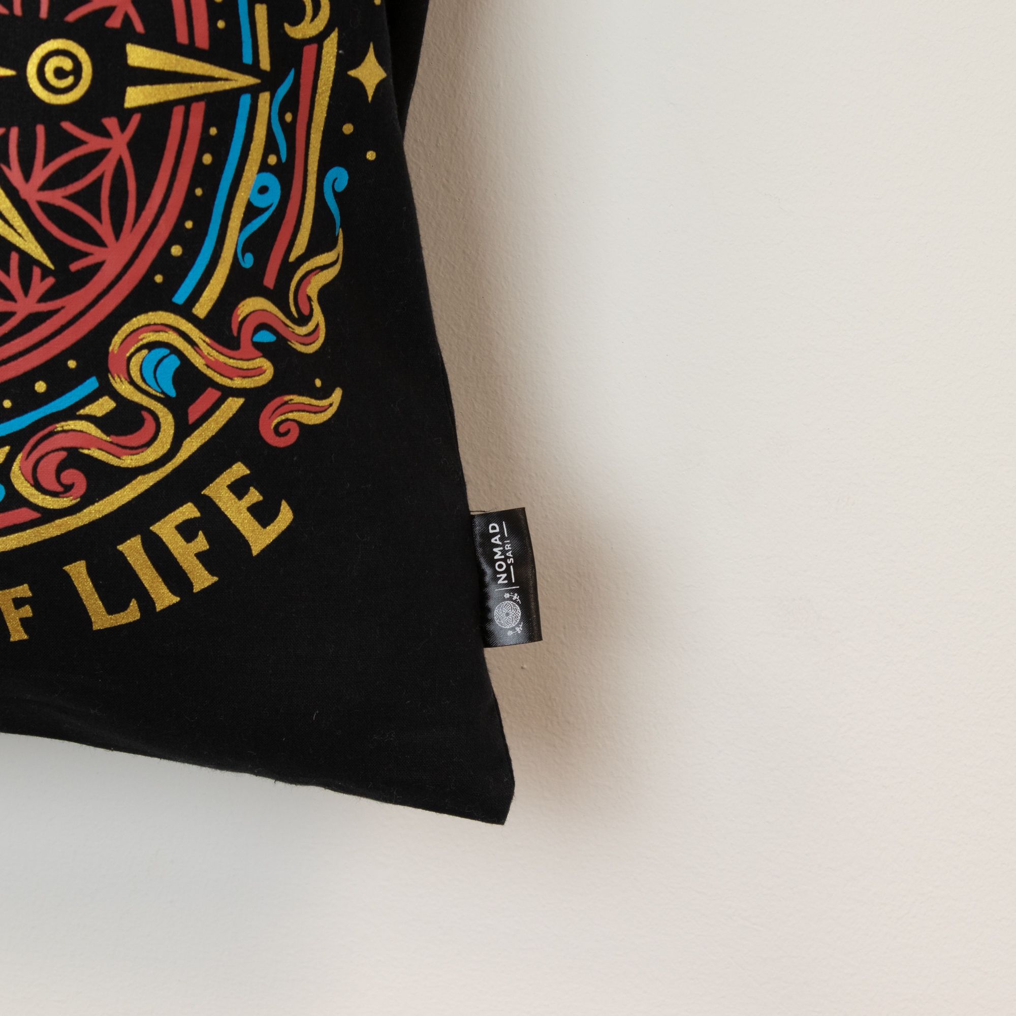 Iconic Classic Tote Bag - Compass of Life - Black 6oz - Image 4