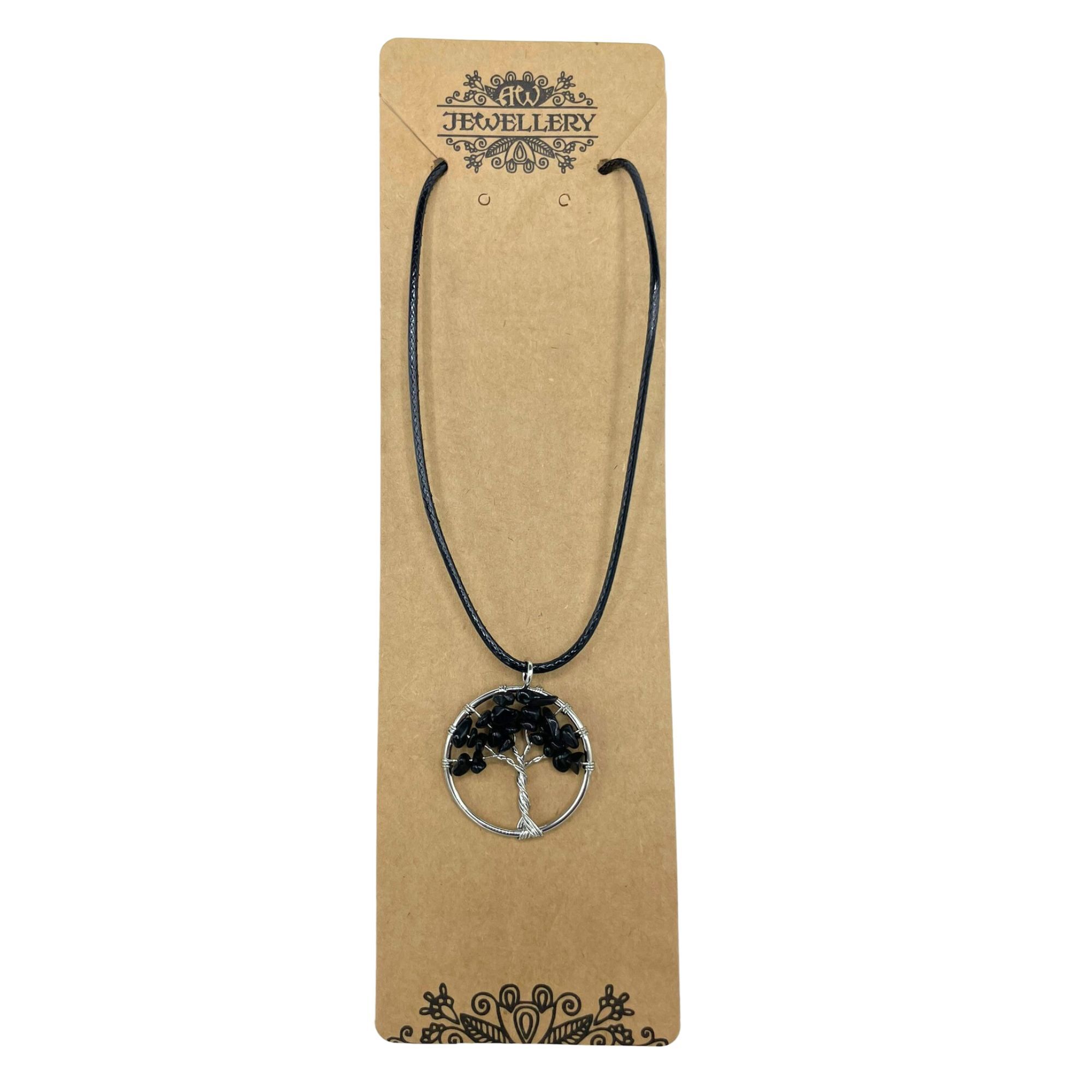 Tree of Life Pendant - Black Agate - Image 5