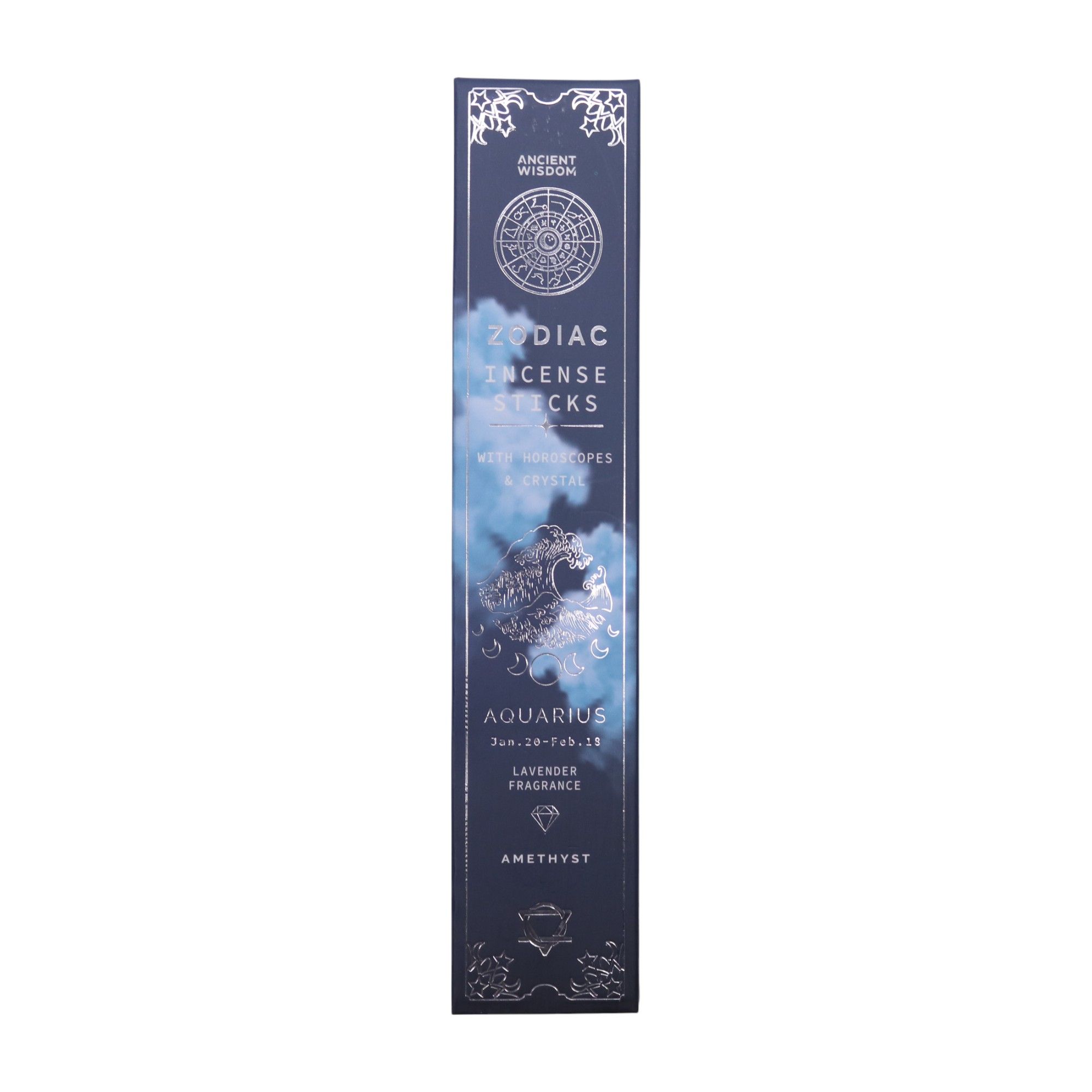 Lavender Zodiac Gemstone Crystal Incesne - Aquarius - Image 3
