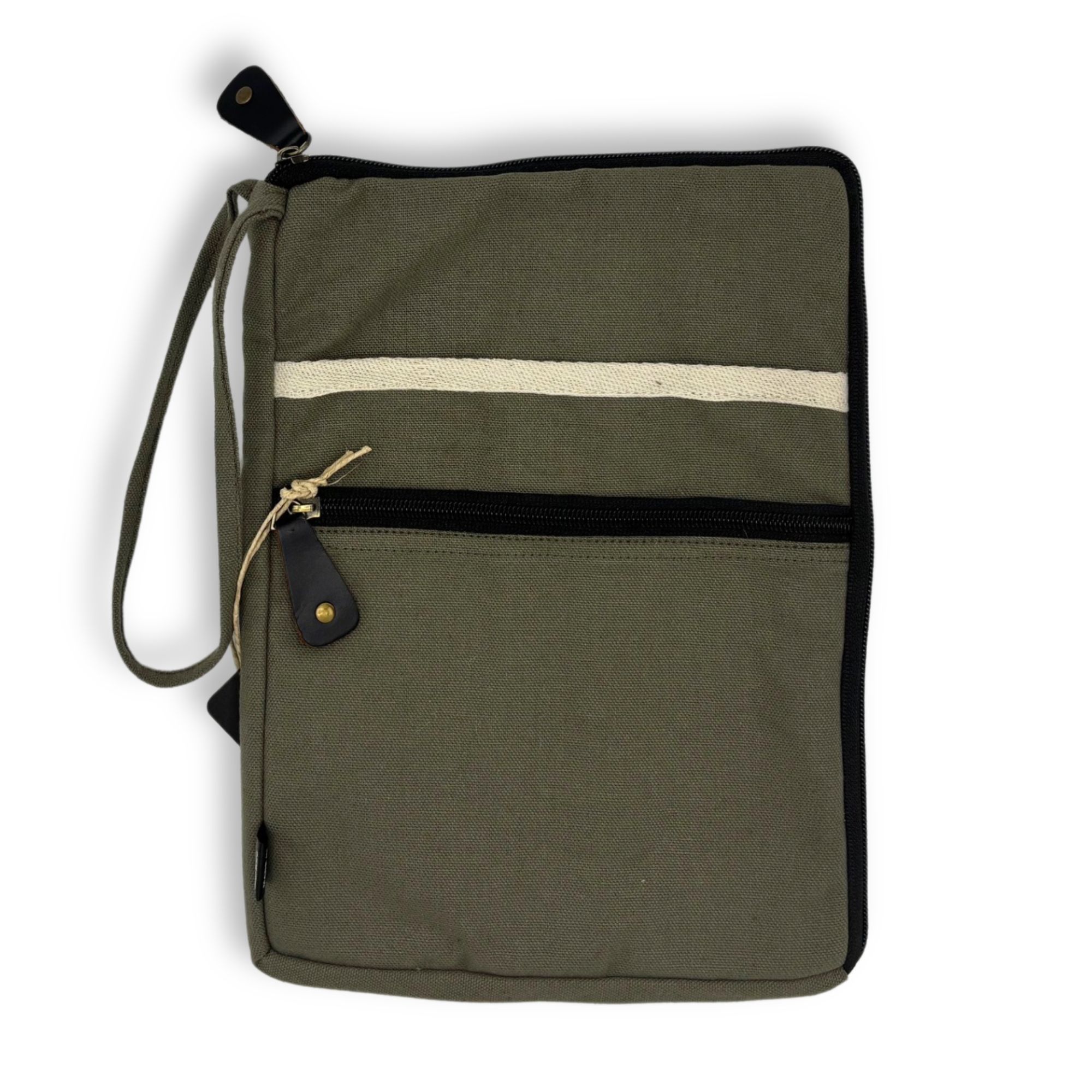 Canvas Tablet Pouch - Olive - Image 5