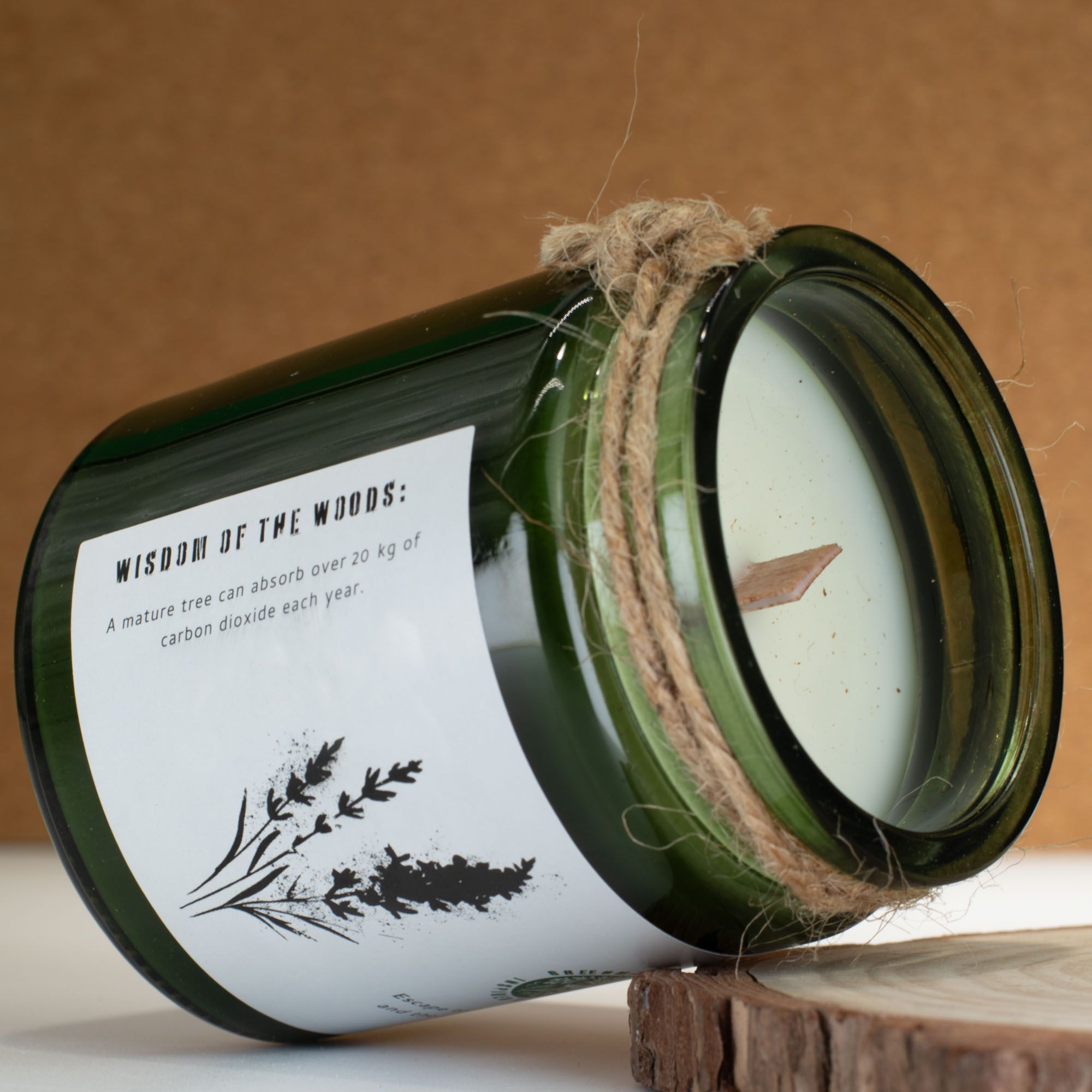 Greenman Woodwick Soy Candle - Wild Lavender - Image 6