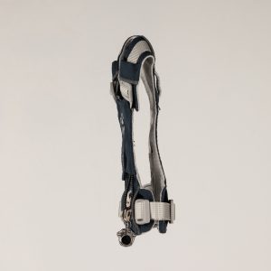 PAW - XS (2-4Kg) Dog Step-in Guardian Harness with Reflective Mesh - Rock Grey - Black Obsidian Charm