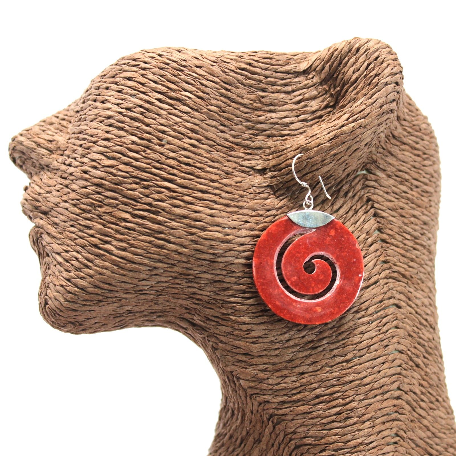 925 Silver Earrings - Scroll Design - Image 3
